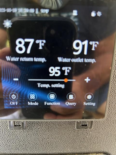 MICOE 18000 BTU Pool Heater for Above Ground Pool Up to 5500 Gallons | Smart APP & Touchscreen Control, Heating & Cooling Modes, Titanium Heat Exchanger, IPX4, Quiet 50dB, COP 4.88, 110-120V customer photo 1