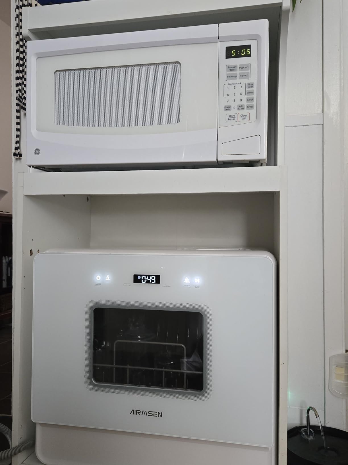 AIRMSEN Large Slim Countertop Dishwasher | Built-in Water Tank | No Hookup Needed, Heated Drying & 72H Air Refresh, 12H Delay Start, Built-in Water Softener, 3 Spray Arms & 2-Level Rack customer photo 1
