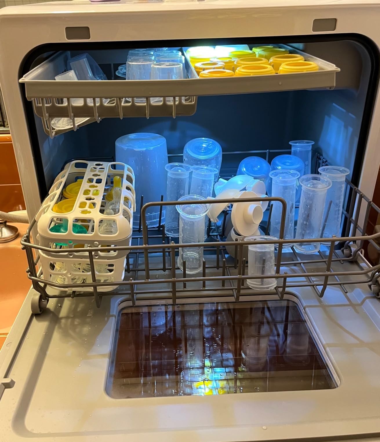 AIRMSEN Large Slim Countertop Dishwasher | Built-in Water Tank | No Hookup Needed, Heated Drying & 72H Air Refresh, 12H Delay Start, Built-in Water Softener, 3 Spray Arms & 2-Level Rack customer photo 2