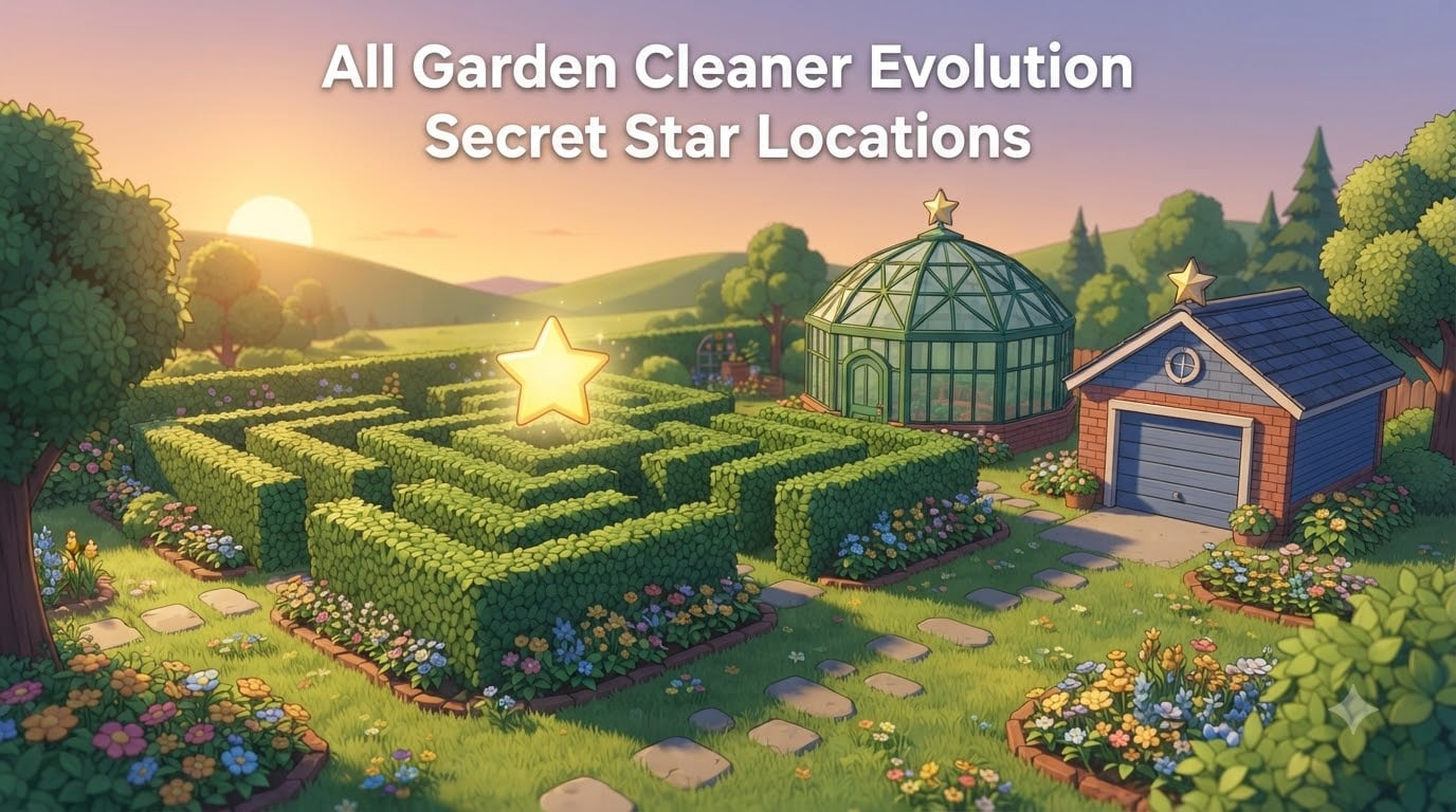 All Garden Cleaner Evolution Secret Star Locations