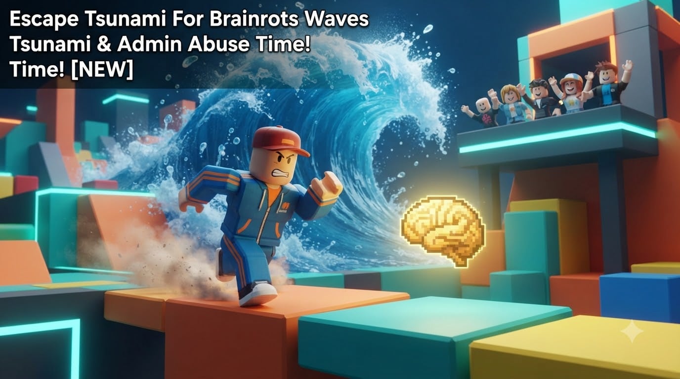 Escape Tsunami For Brainrots Waves Tsunami & Admin Abuse Time! [NEW]