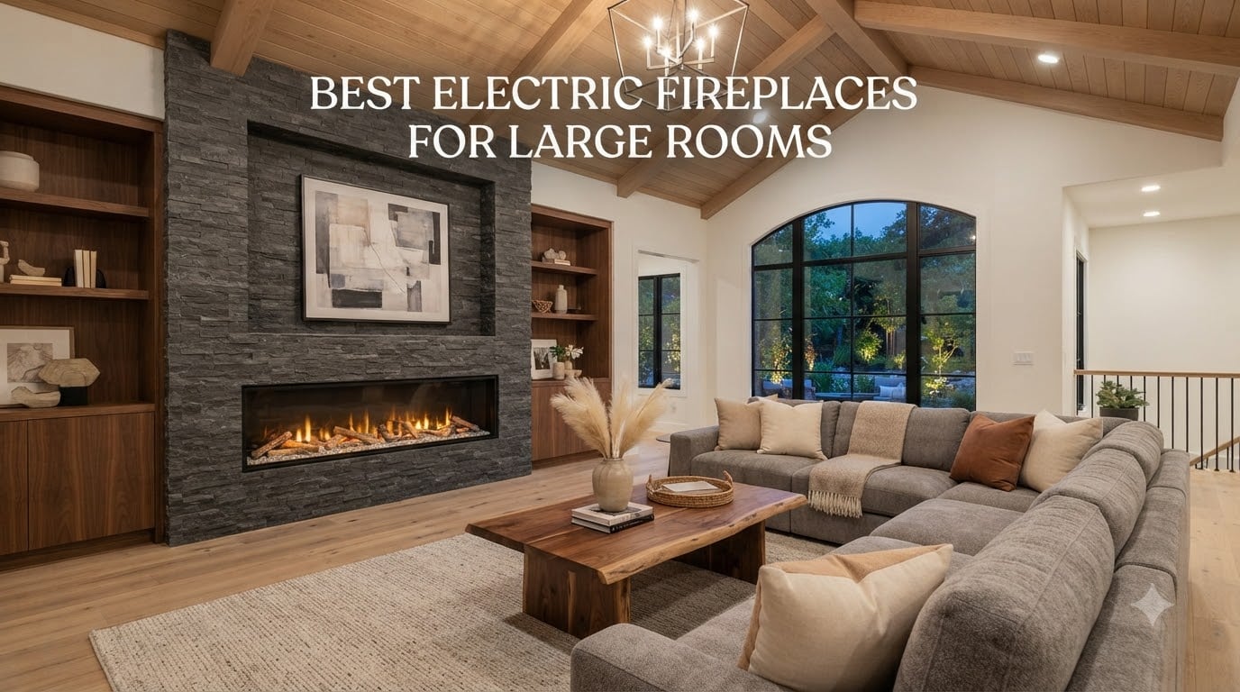 best electric fireplaces for large rooms