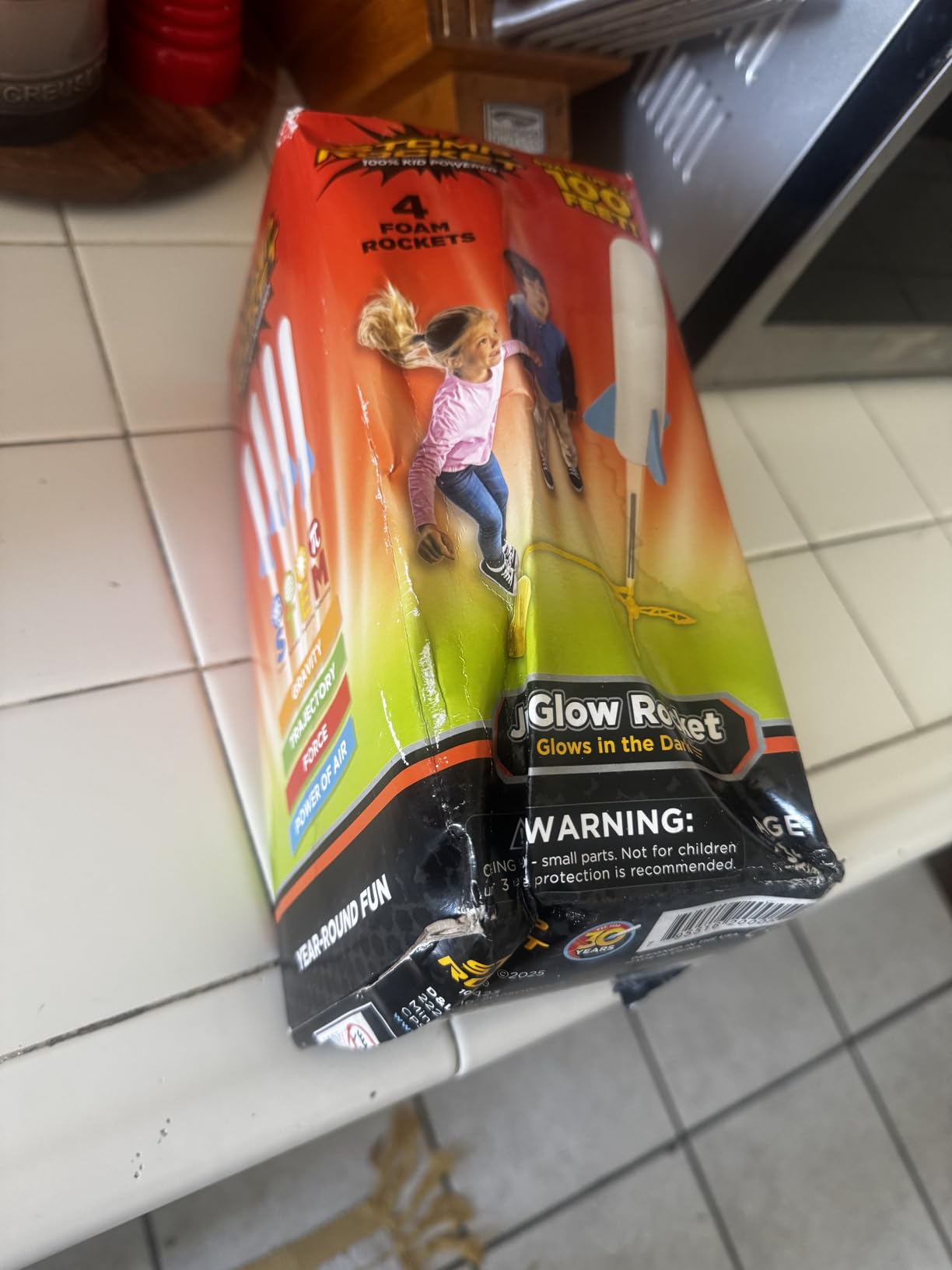 Stomp Rocket Jr Glow Rocket Launcher for Kids, 4 Rockets - Glow in The Dark customer photo 1
