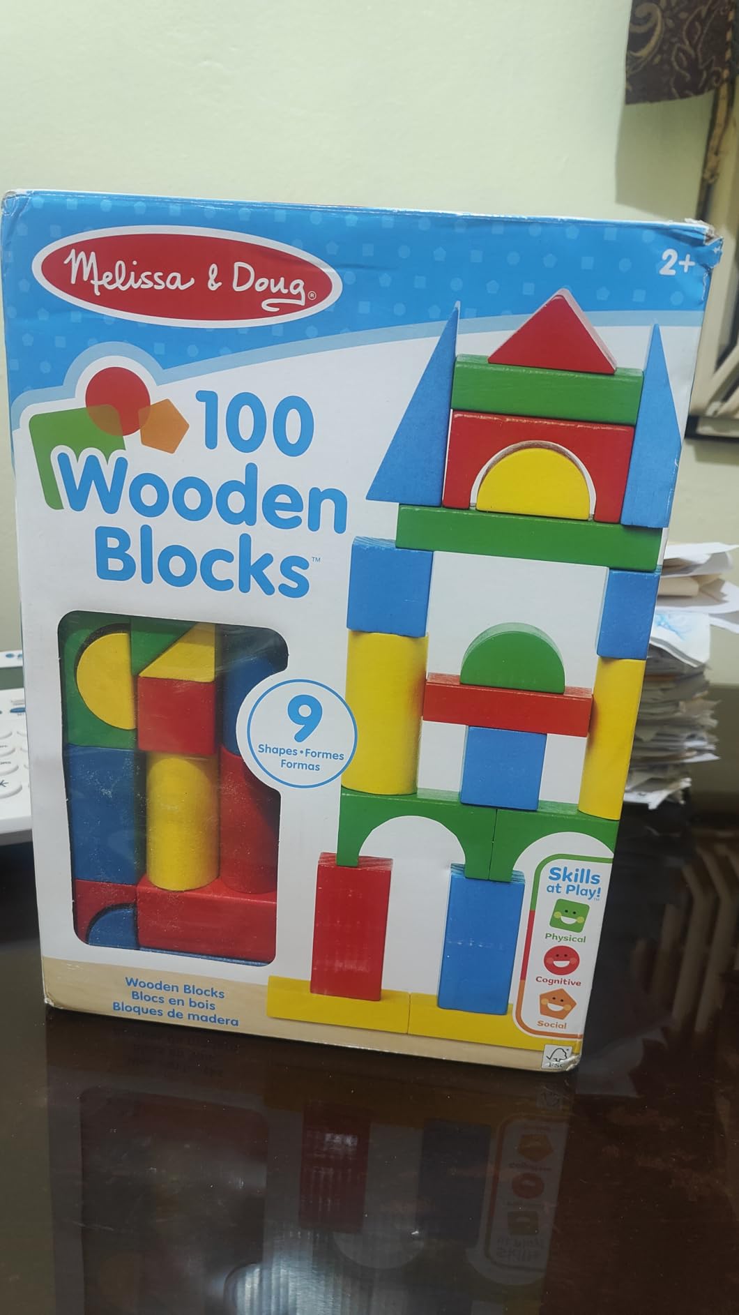 Melissa & Doug 100 Wooden Building Blocks with Storage Box customer photo 2