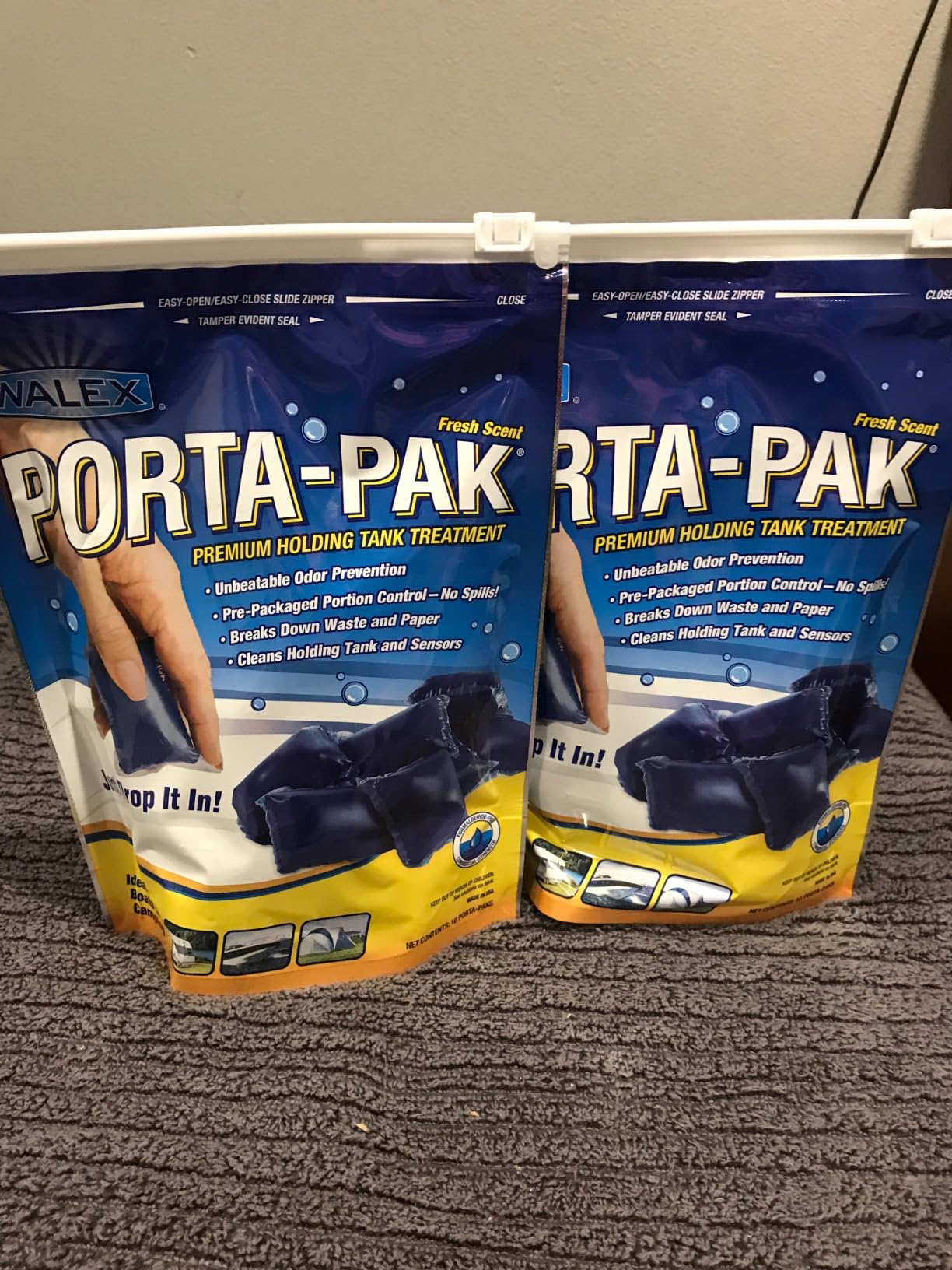 Walex Porta-Pak RV Toilet Treatment Drop-Ins - Fresh Scent, 10-Pack customer photo 1