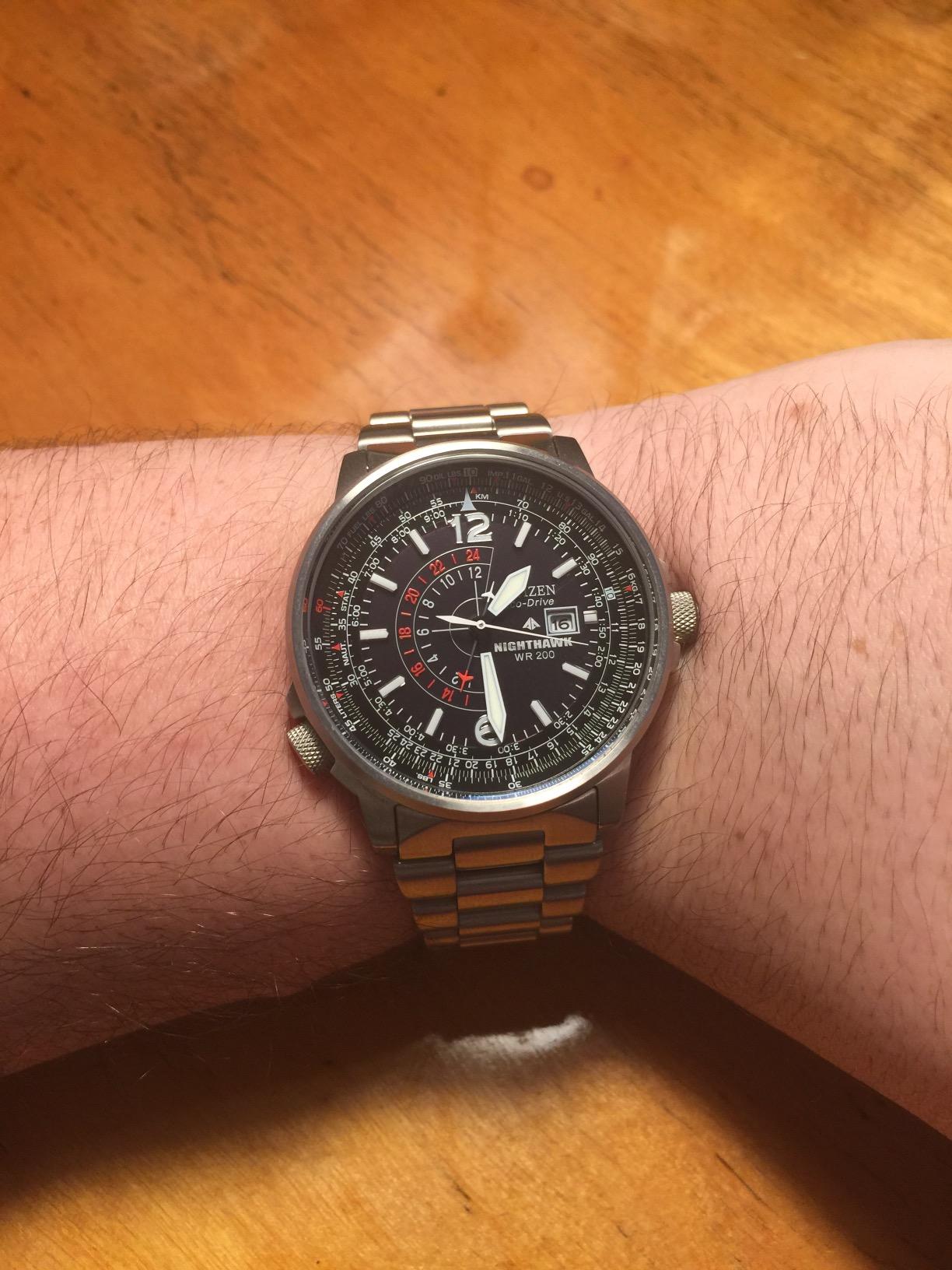 CITIZEN Men's Eco-Drive Promaster Nighthawk 42mm Stainless Steel BJ7000-52E customer photo 1