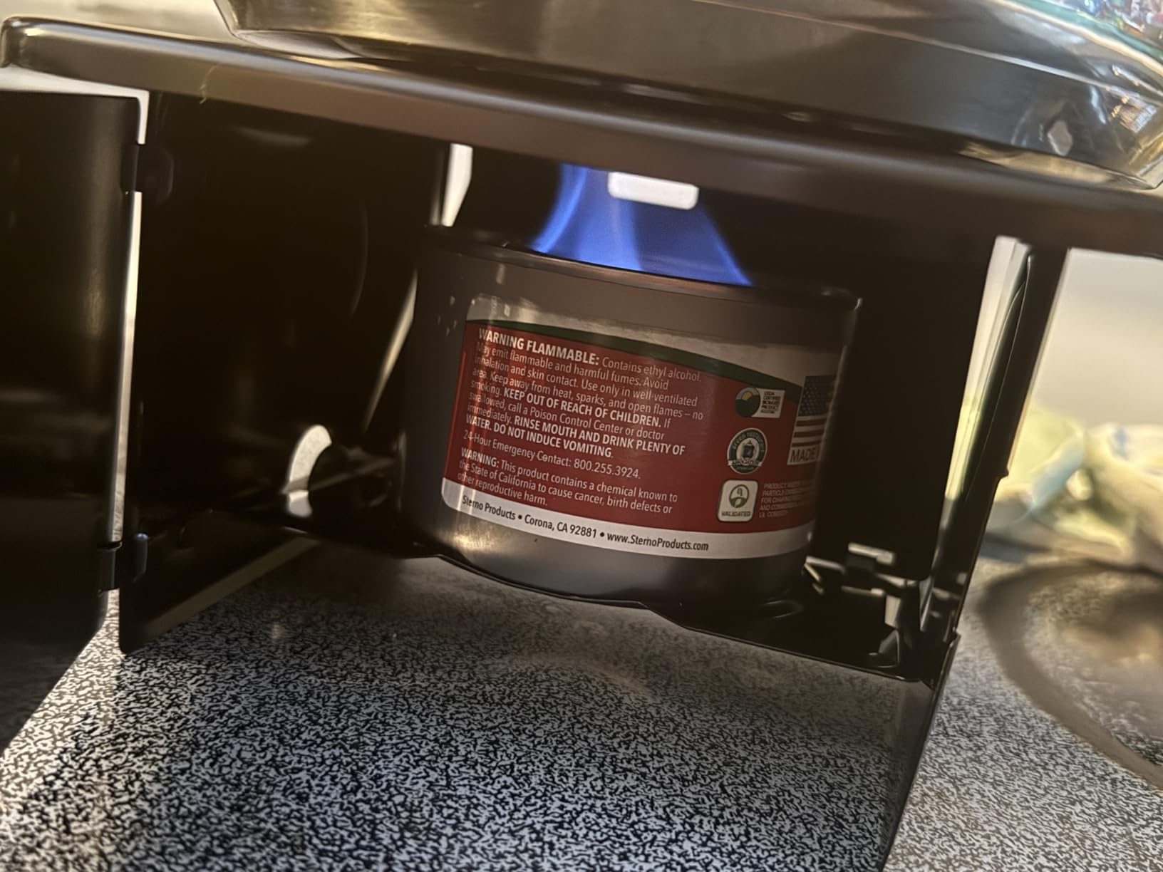 Coghlan's Portable Folding Camp Stove – Compact, Lightweight Steel Cooking Stove for Camping, Backpacking, Hiking, or Emergency Use – Uses Canned Heat or Fuel Tablets, Black customer photo 1