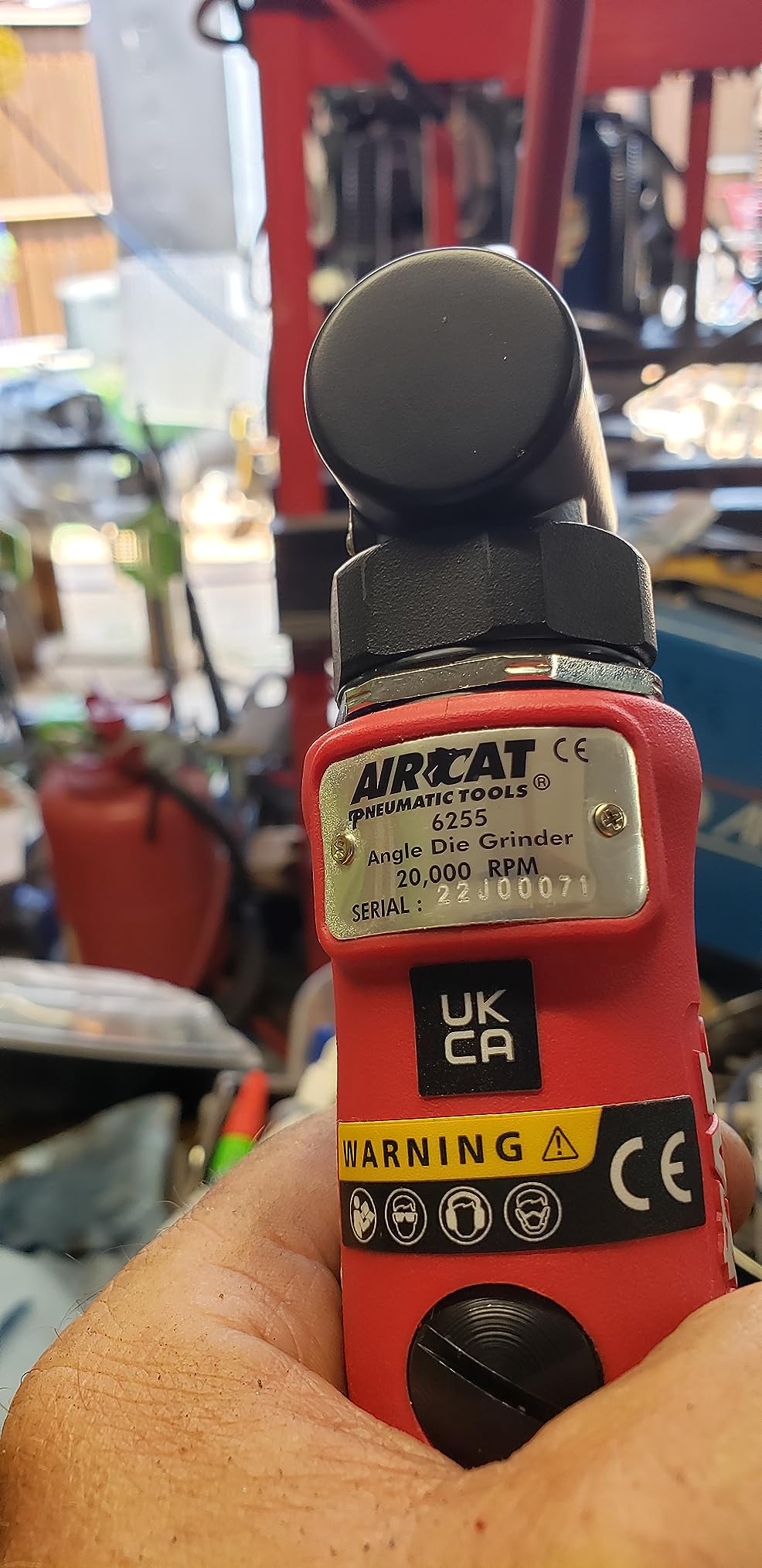 AIRCAT 6255 .4 HP Composite Right Angle Die Grinder, 18,000 RPM customer photo 1