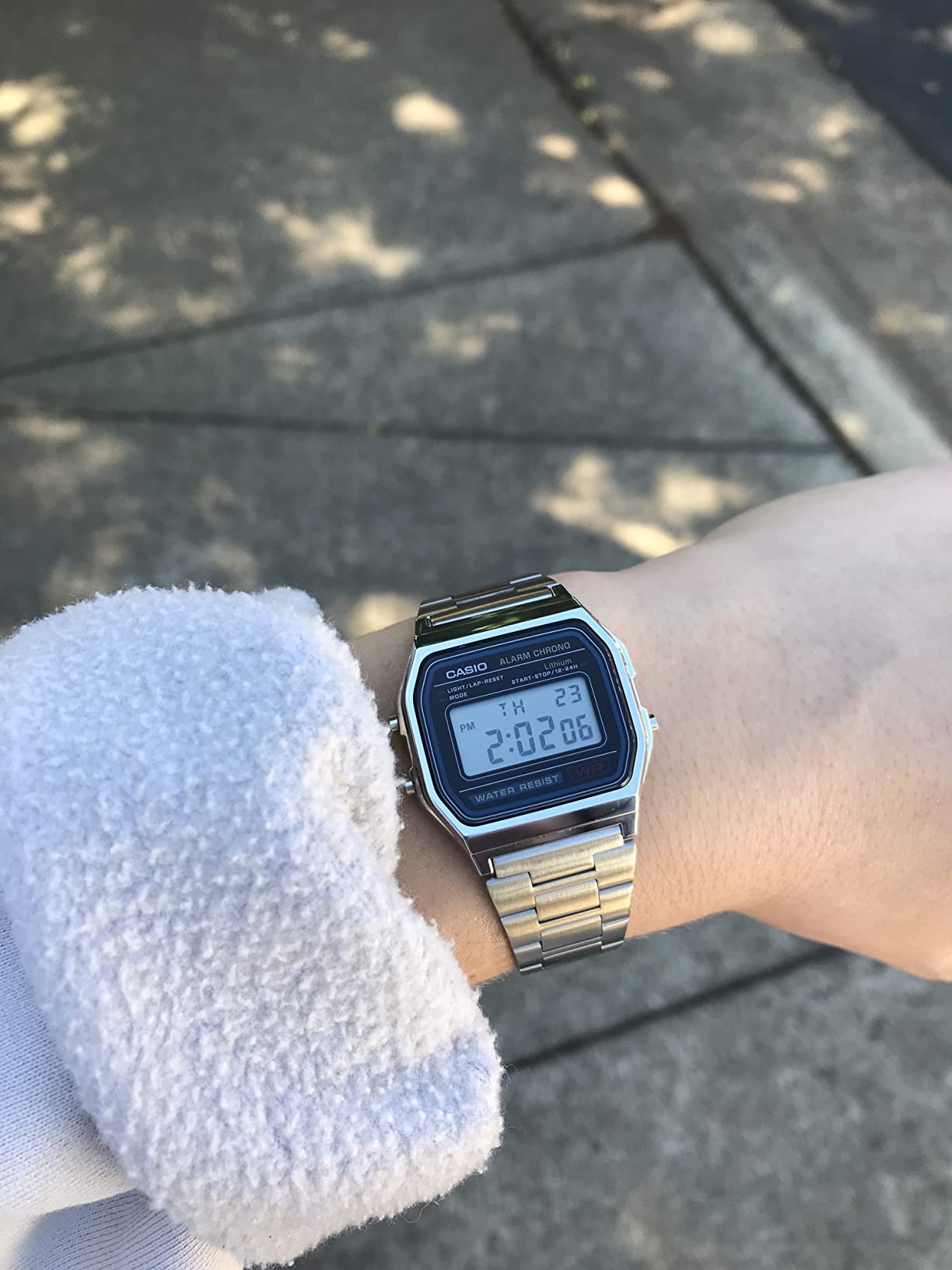 Casio A158WA Series | Unisex Digital Watch | Vintage | WR | 100 SEC Stop Watch | Daily Alarm | Regular Time Keeping: Hour, Minute, Second, PM, Date, Day | Led Light | 7 Yr Battery customer photo 1