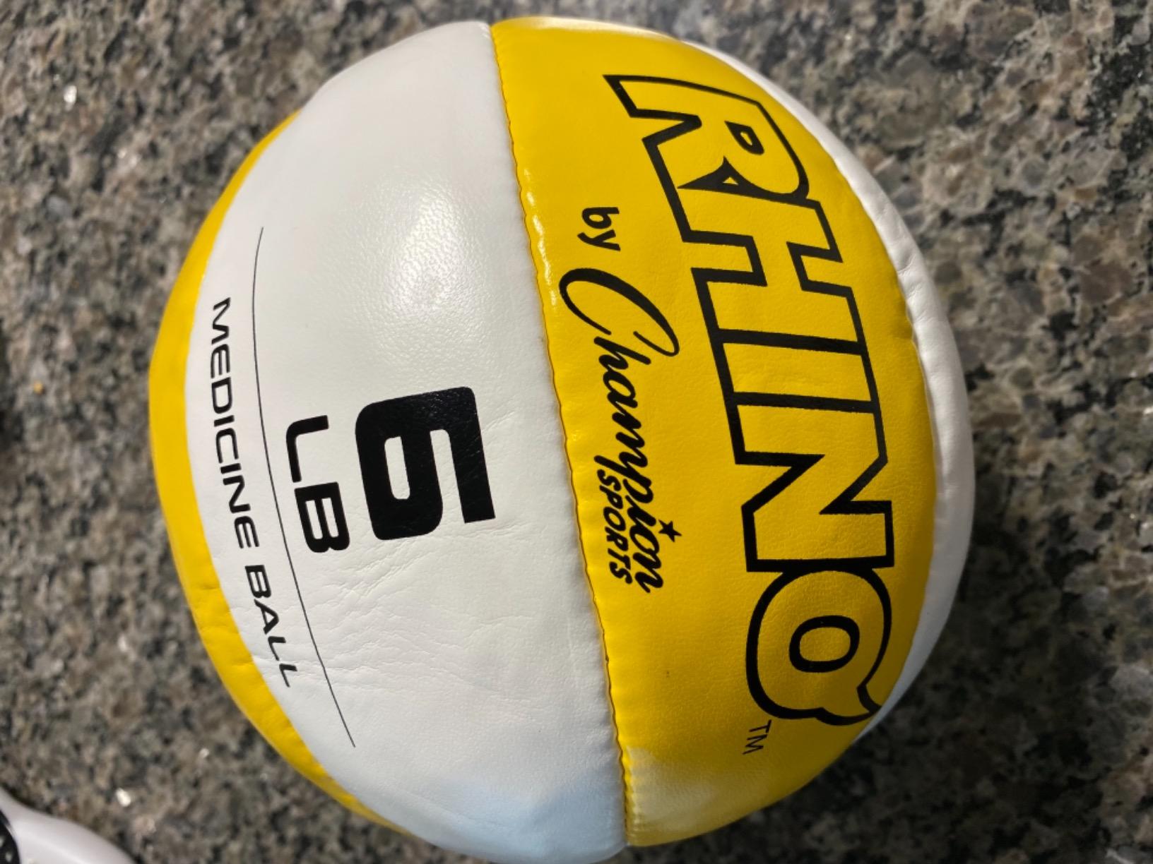 Champion Sports Leather Medicine Balls – Durable Weighted Balls for Strength, Core & Conditioning Training customer photo 1