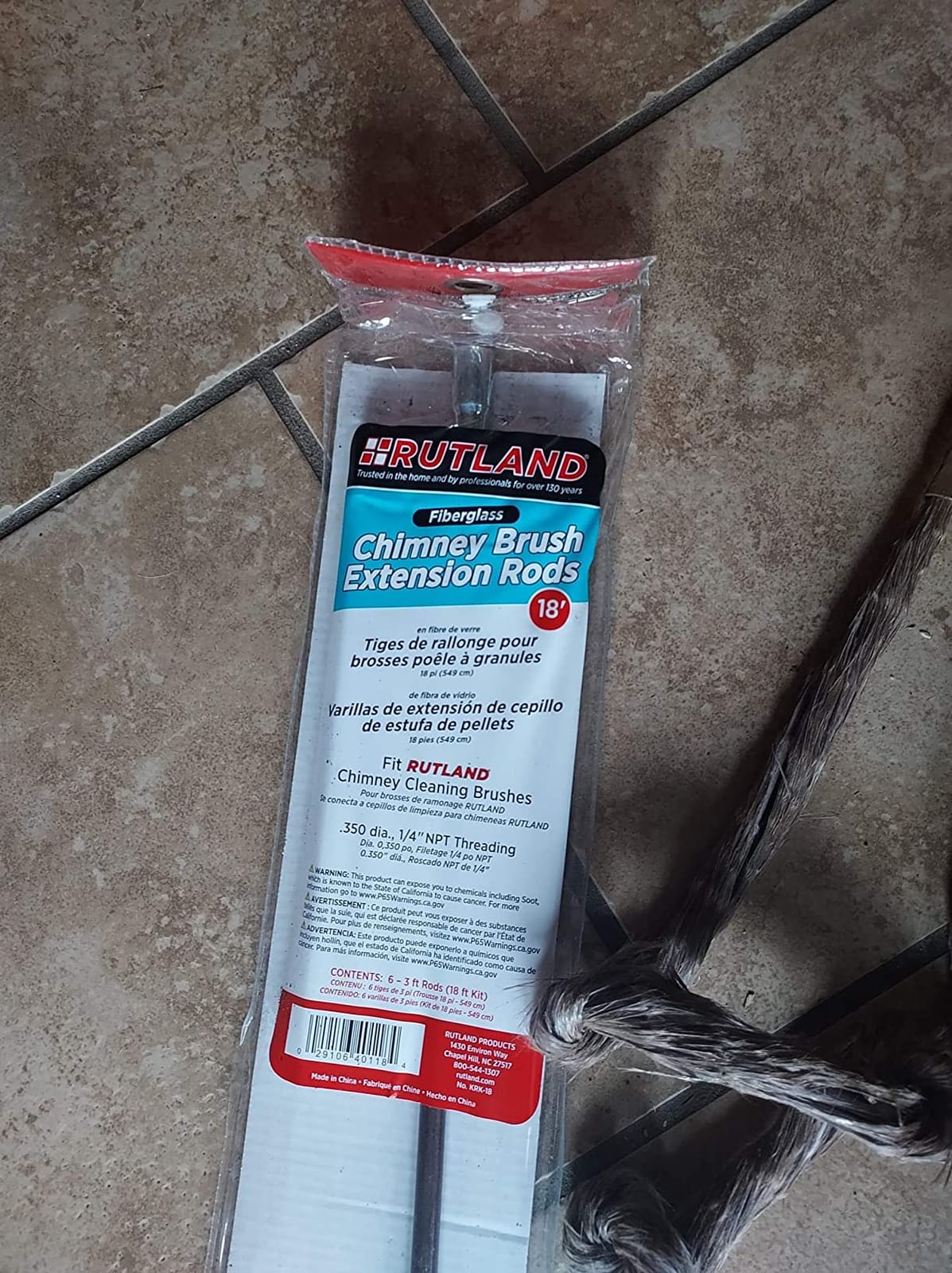 Rutland KRK-18 Fiberglass Chimney Brush Rod Kit customer photo 2