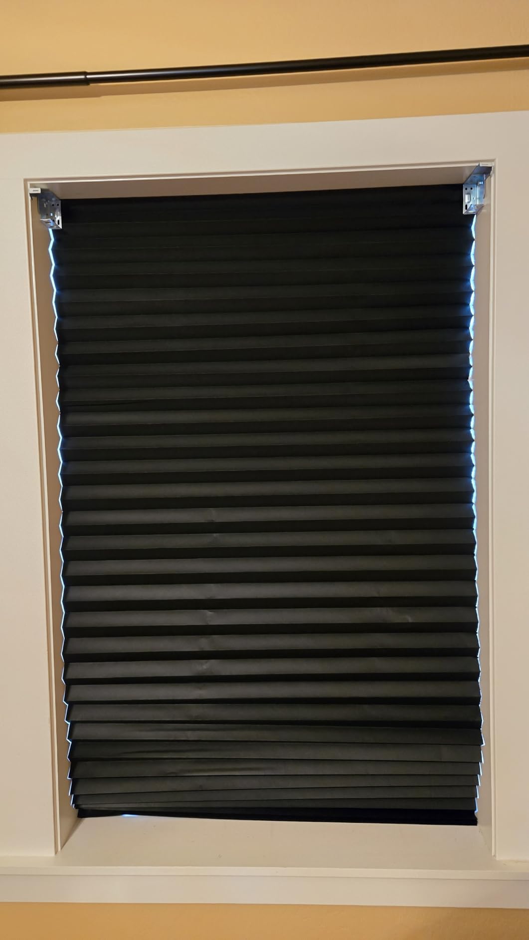 Redi Shade No Tools Original Blackout Pleated Paper Shade Black, 36