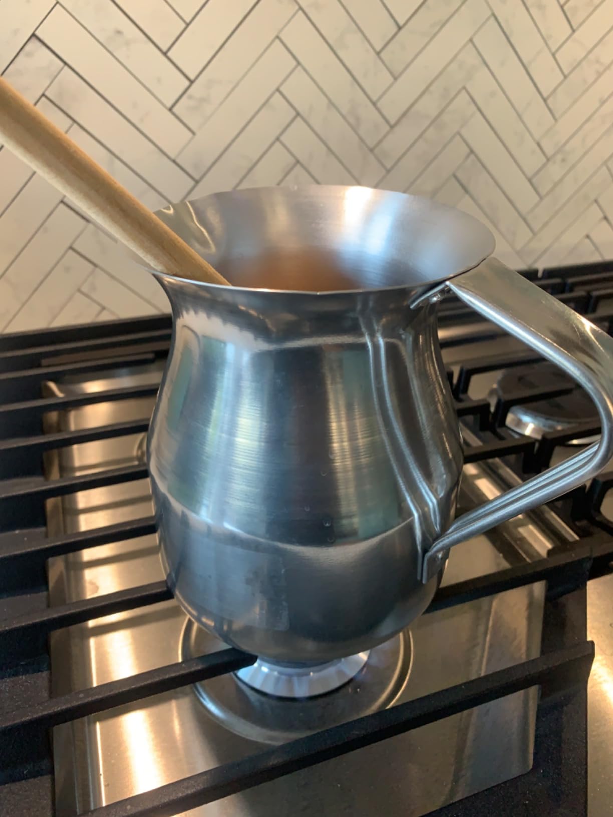 IMUSA USA GAU-80232W Aluminum Chocolatera 2-Quart, Silver customer photo 1