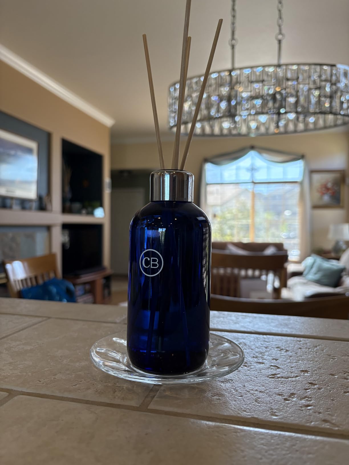 Capri Blue Volcano Reed Diffuser Set - Includes Reed Diffuser Sticks, Fragrance Oil, and Glass Bottle - Luxury Scented Room Fresheners - Cobalt Blue (8 fl oz) customer photo 1