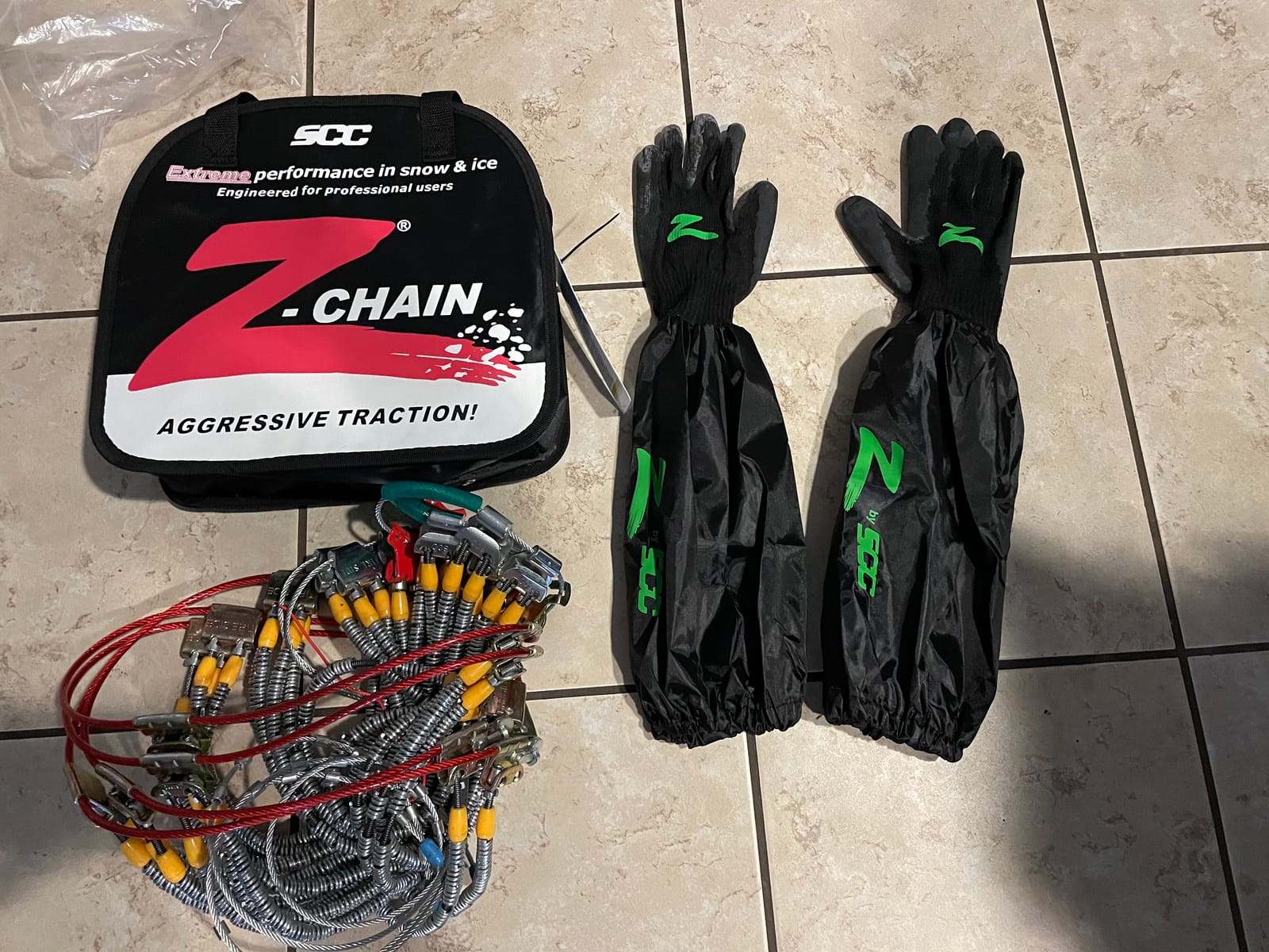SCC Z-575 Z-Chain Extreme Performance Cable Tire Traction Chain - Set of 2,Silver customer photo 1