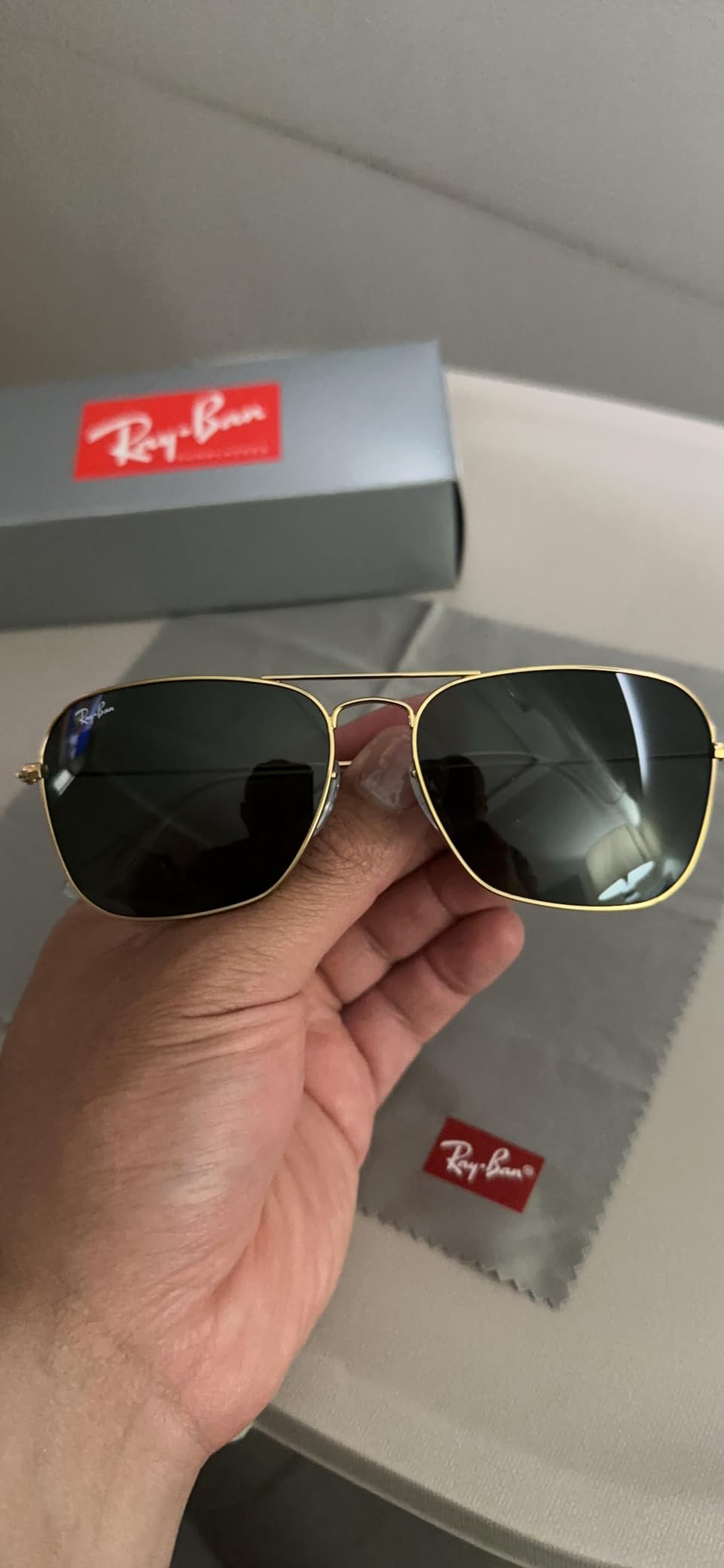Ray-Ban Rb3136 Caravan Square Sunglasses for Men for Women customer photo 2
