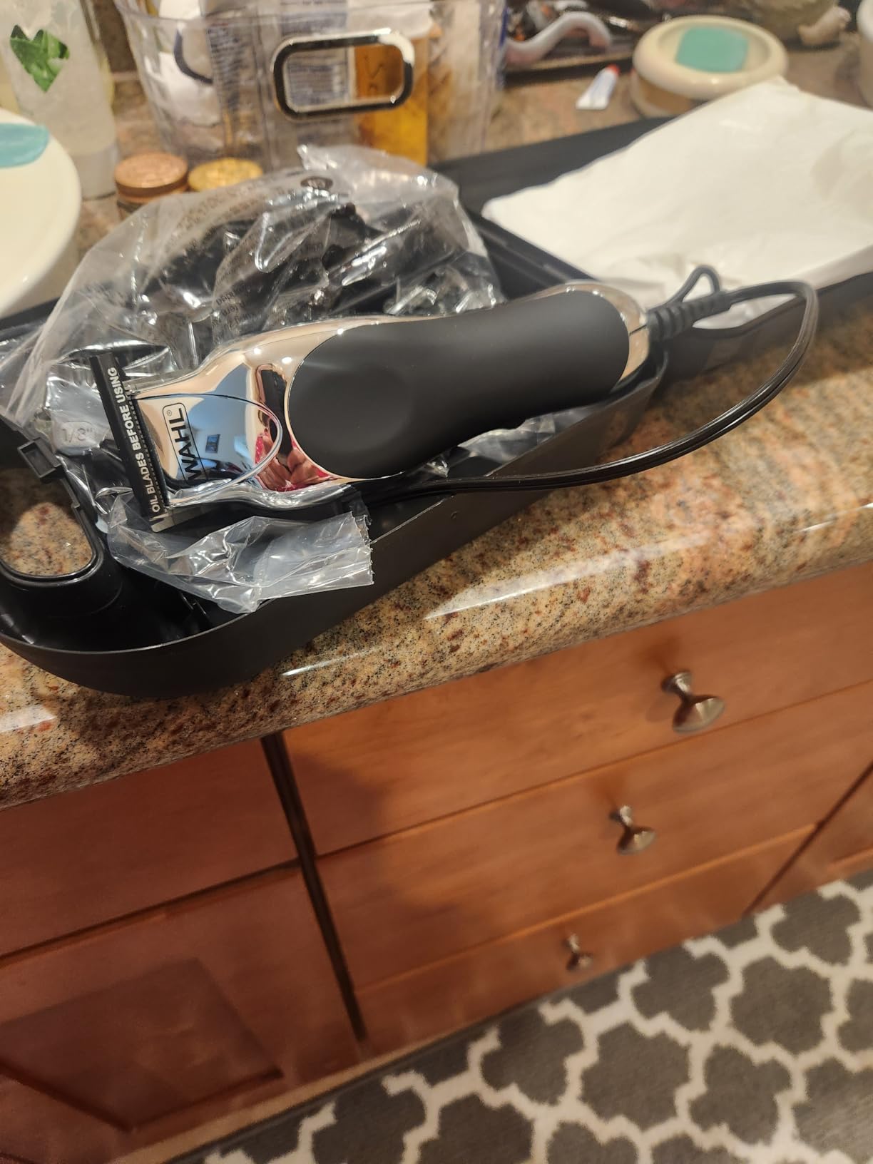 Wahl USA Chrome Pro Corded Clipper Complete Haircutting Kit for Men | Powerful Hair Clipper For Full Hair Clipping, Beard Trimming, & Grooming, Adjustable Taper Lever For Fading - Model 3024635 customer photo 2