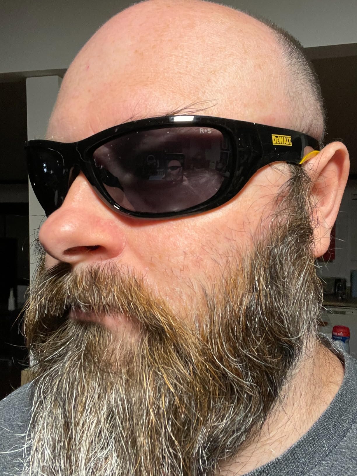 DEWALT DPG94-2C Dominator Z87+ Safety Glasses – Black Full Frame & Smoke Lens – Rubber Temples & Nosepiece – 1 Pair customer photo 2