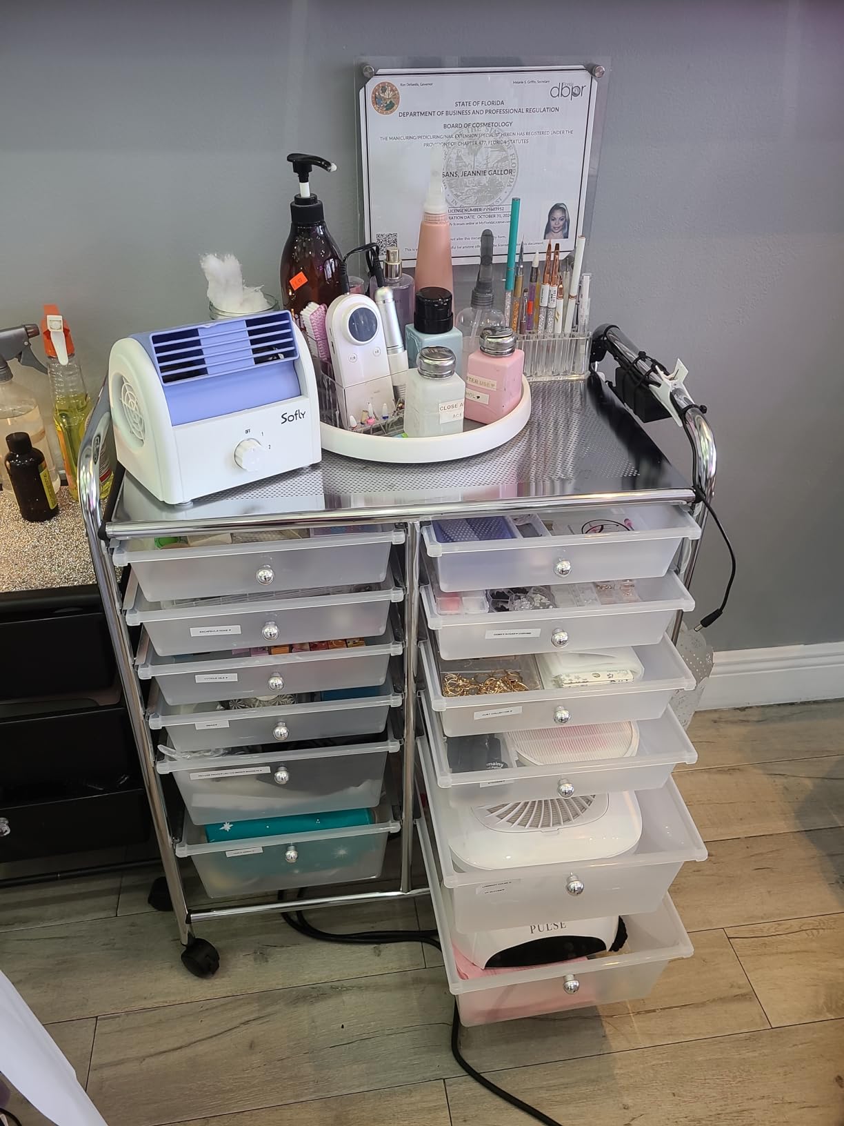 Honey-Can-Do Rolling Craft Storage Cart, Clear, 12-Drawer customer photo 1