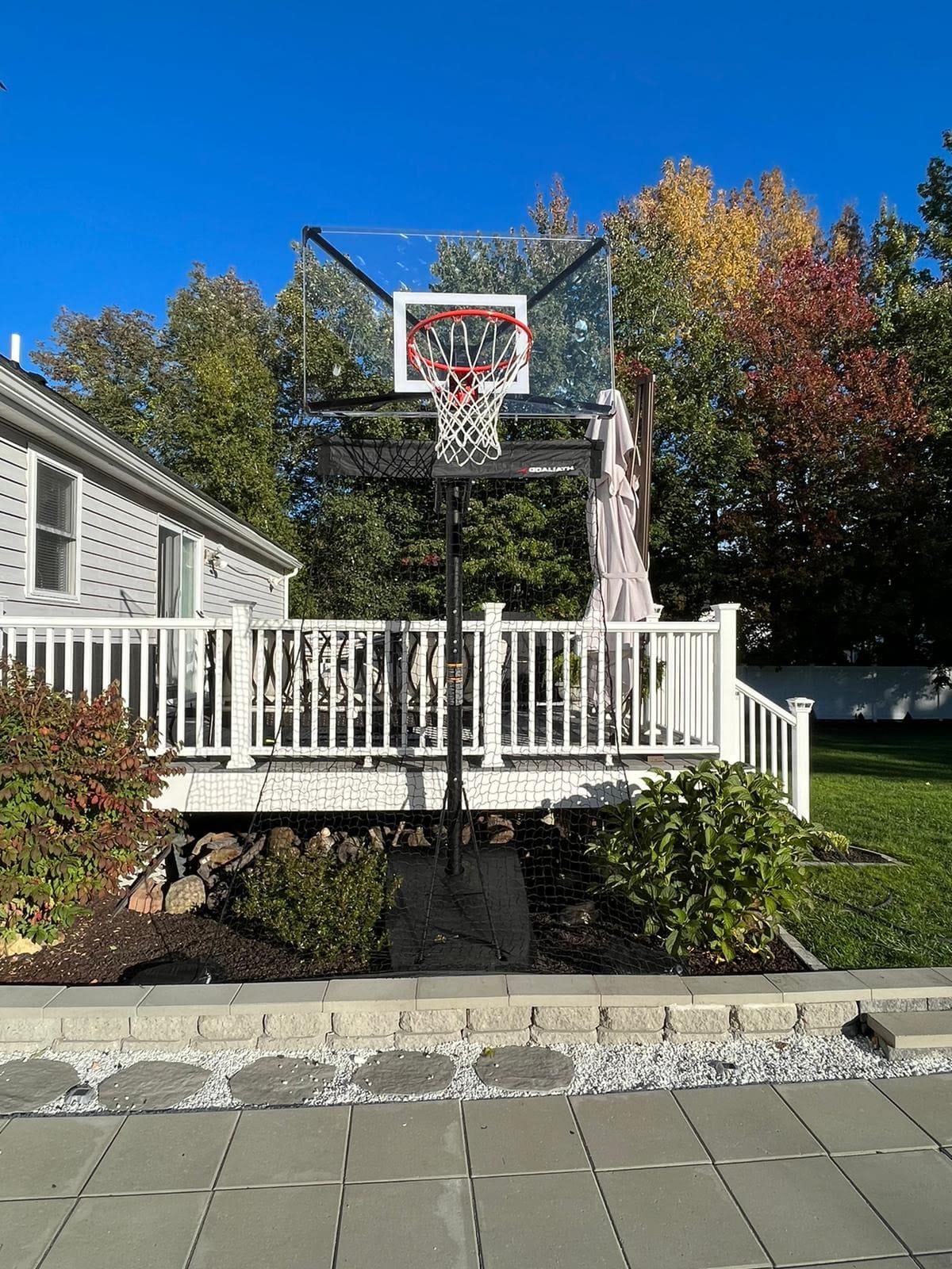 Goalrilla Basketball Hoop Return System Great for Solo Play or Free-Throw Practice and Compatible with Most In Ground Hoops , Black customer photo 1