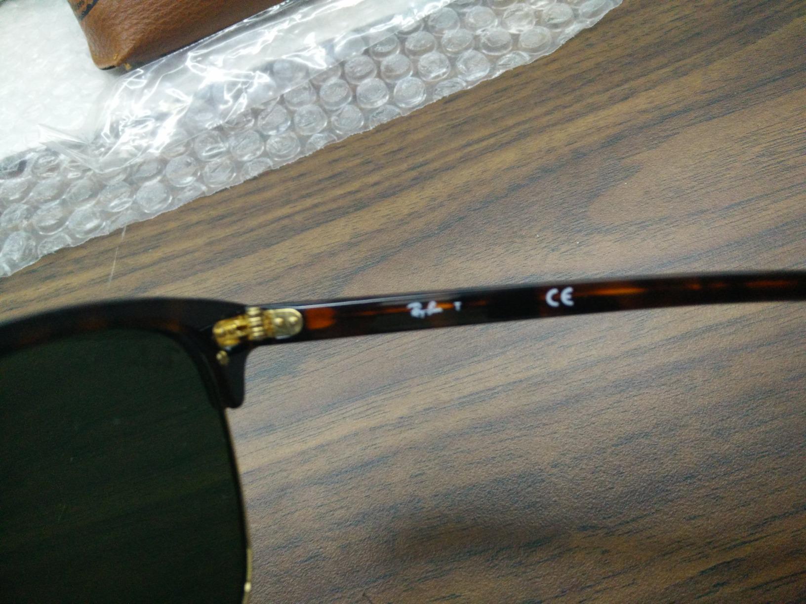 Ray-Ban RB3016 Clubmaster W0366 51MM Tortoise on Gold/Crystal Lens G-15 Green Square Sunglasses for Men for Women customer photo 1
