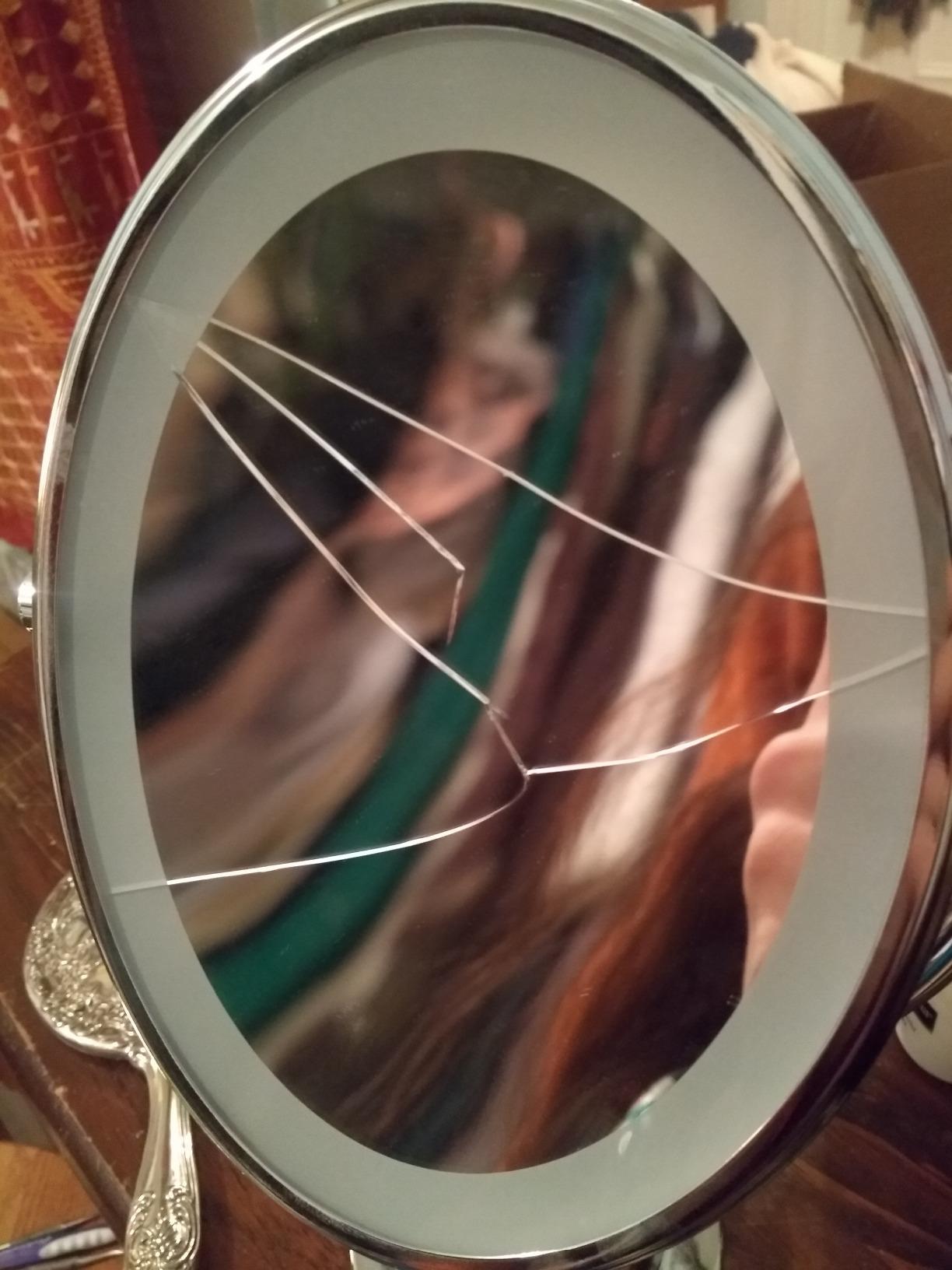 Conair Lighted Makeup Mirror, LED Vanity Mirror, 1X/7X Magnifying Mirror, Double Sided, Corded in Polished Chrome customer photo 1