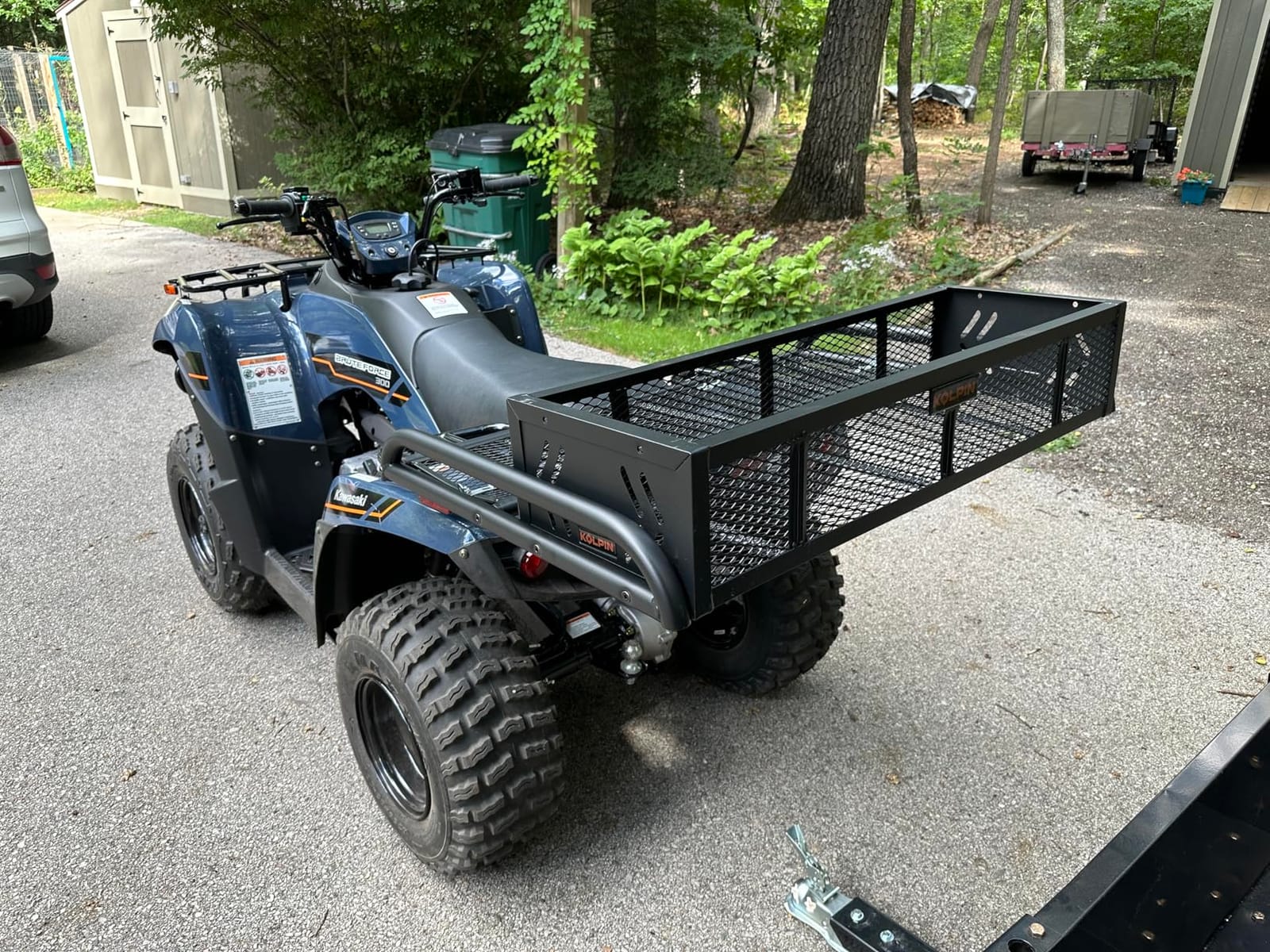 Kolpin 53350 ATV Rear Drop Rack Basket Convertible 3-in-1, Black, 43