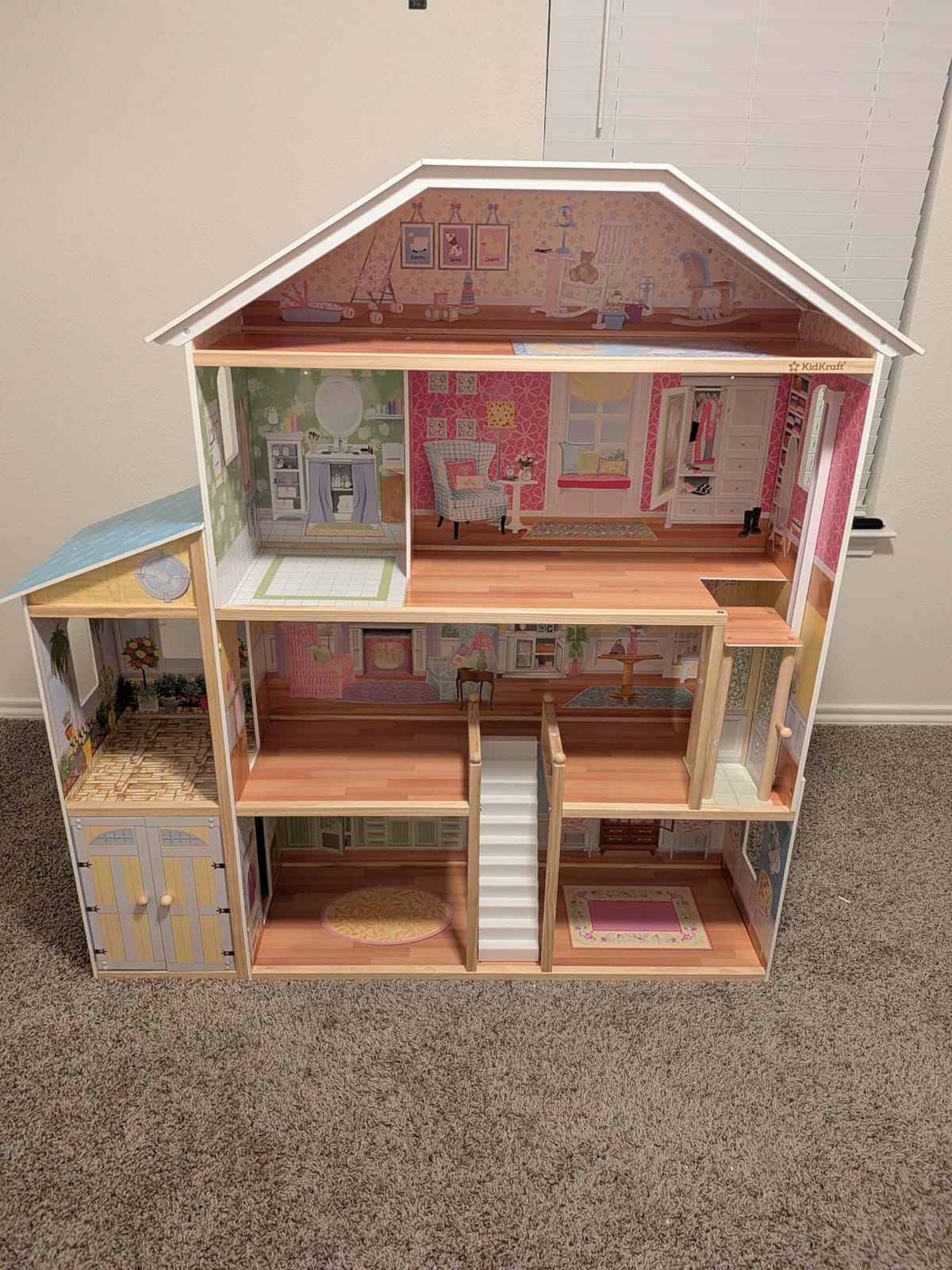 KidKraft Majestic Mansion Wooden Dollhouse with 34 Pieces, Working Elevator customer photo 1