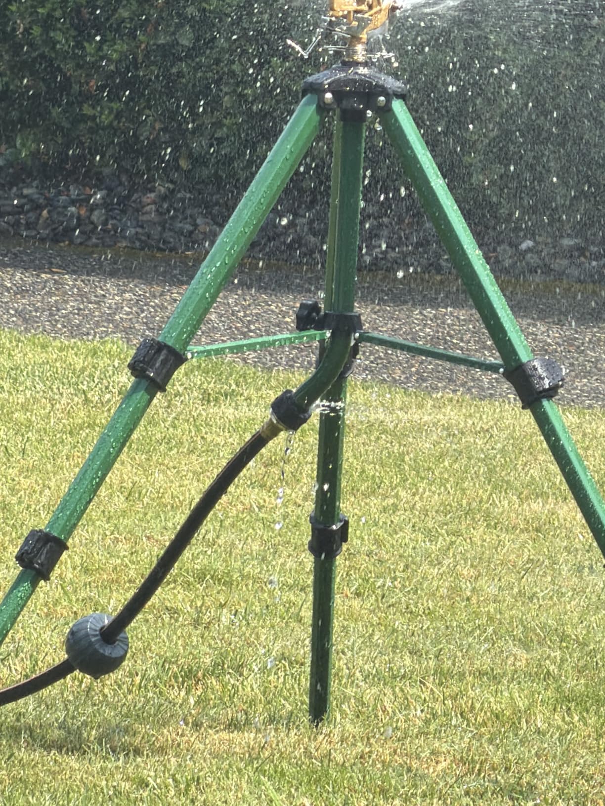 Orbit Tripod Lawn Zinc Impact Sprinkler - 360 Degree Rotating Yard Sprinkler with Adjustable Height - Heavy-Duty Zinc - High-Pressure Nozzle - for Large Lawn Coverage - 56667 customer photo 2