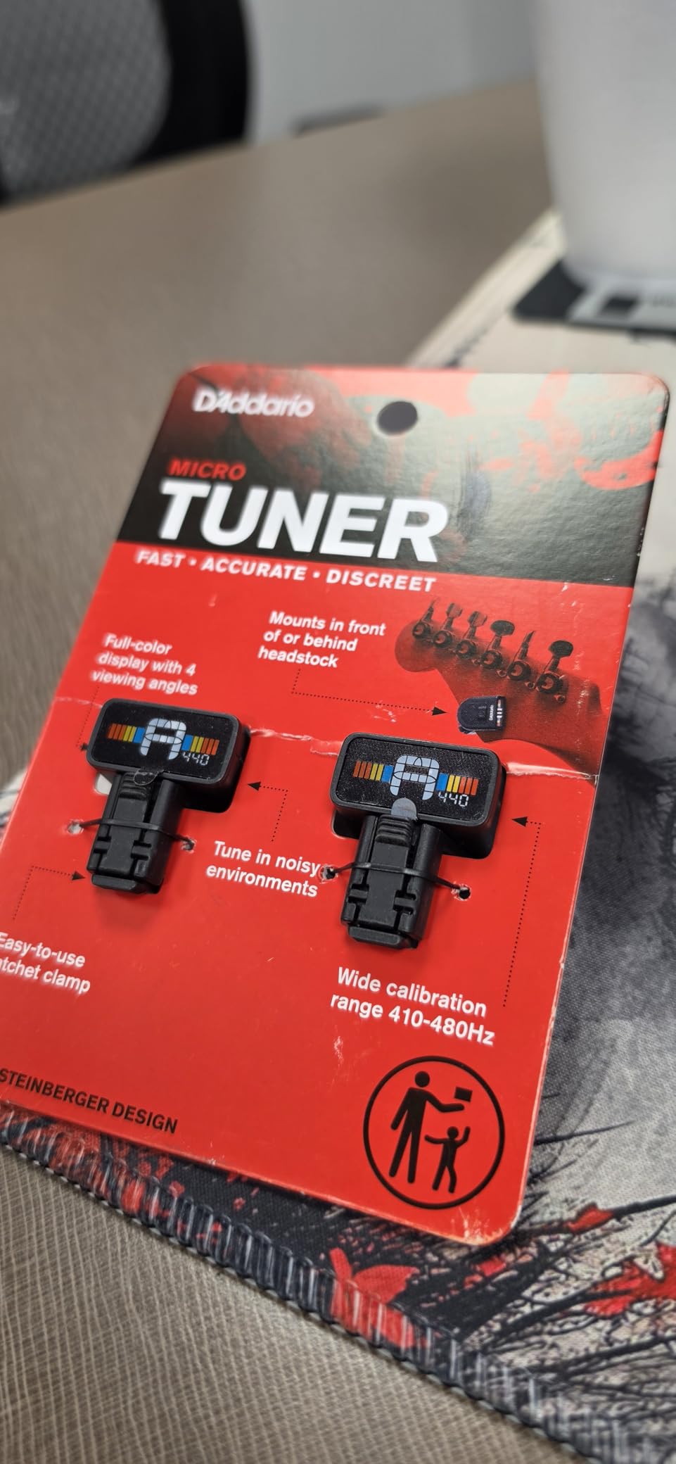 D'Addario Micro Headstock Tuner, 1 Pack customer photo 2