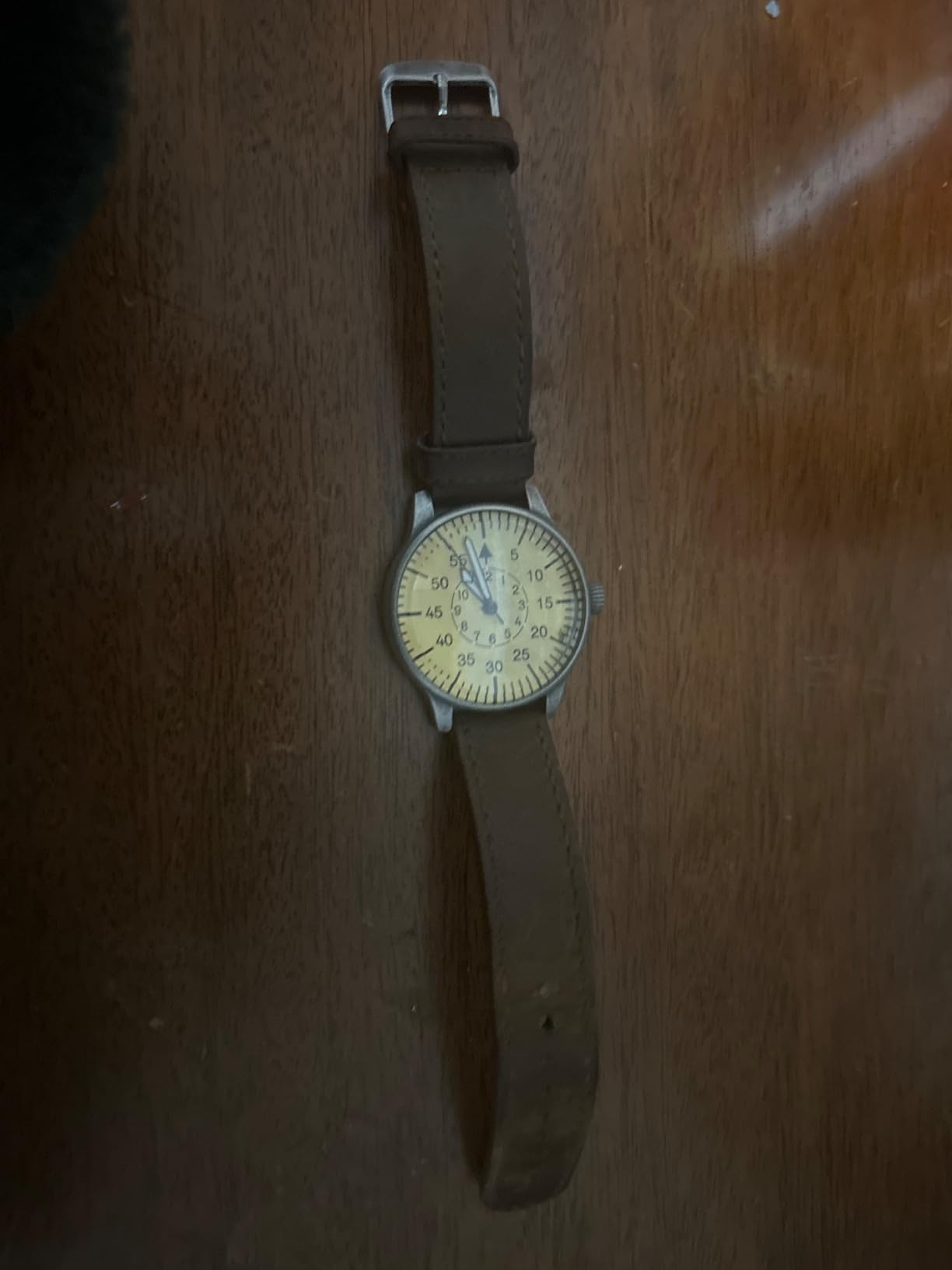Mil-Tec Luftwaffe Me109 Aviator Vintage German WW2 Flieger Pilot Mens Watch - Military Easy to Read Calfskin Brown Leather Strap 3 Atm Analog Quartz customer photo 1
