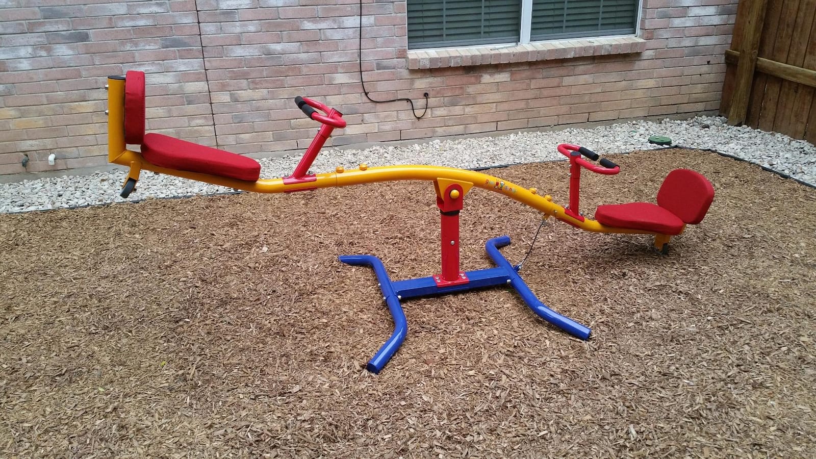 Gym Dandy Spinning Teeter Totter - 360-Degree Rotation Seesaw with Impact Absorbing Seats - Kids Backyard Playground Equipment, TT-360 customer photo 2