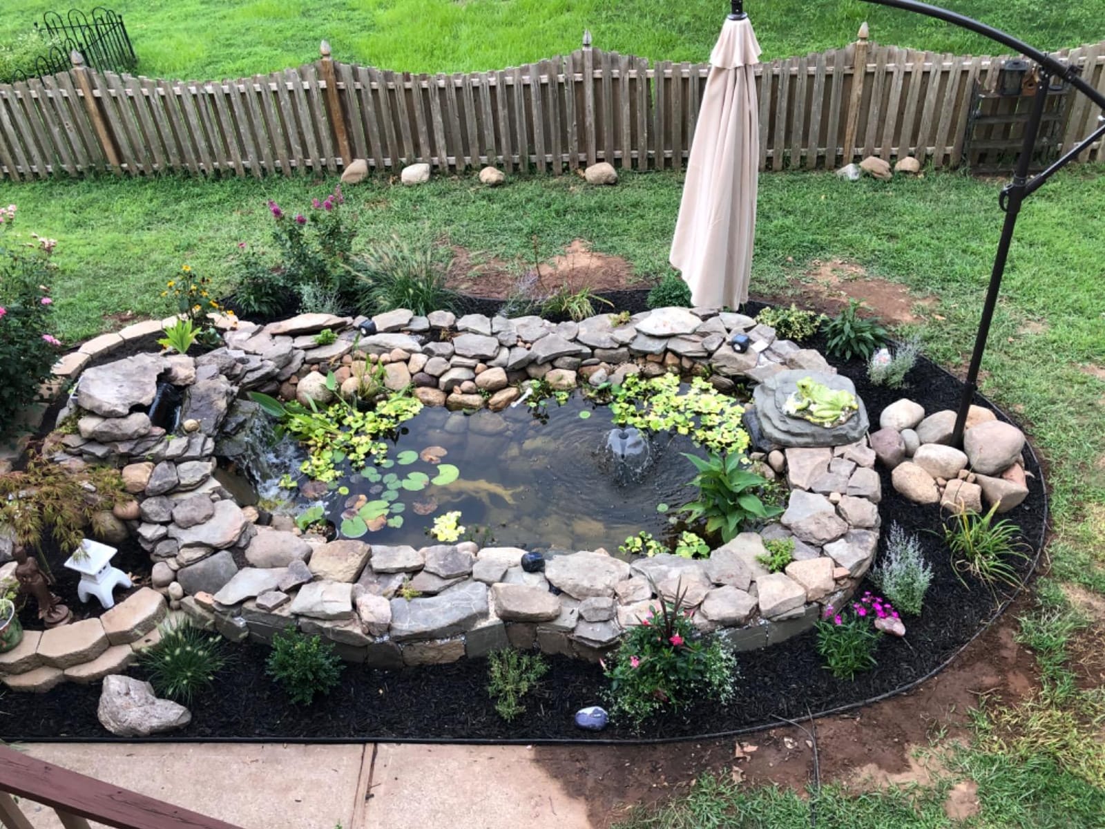 Simply Ponds 2100 GPH Water Garden Koi Pond Kit 15 x 20 Ft EPDM Liner customer photo 2