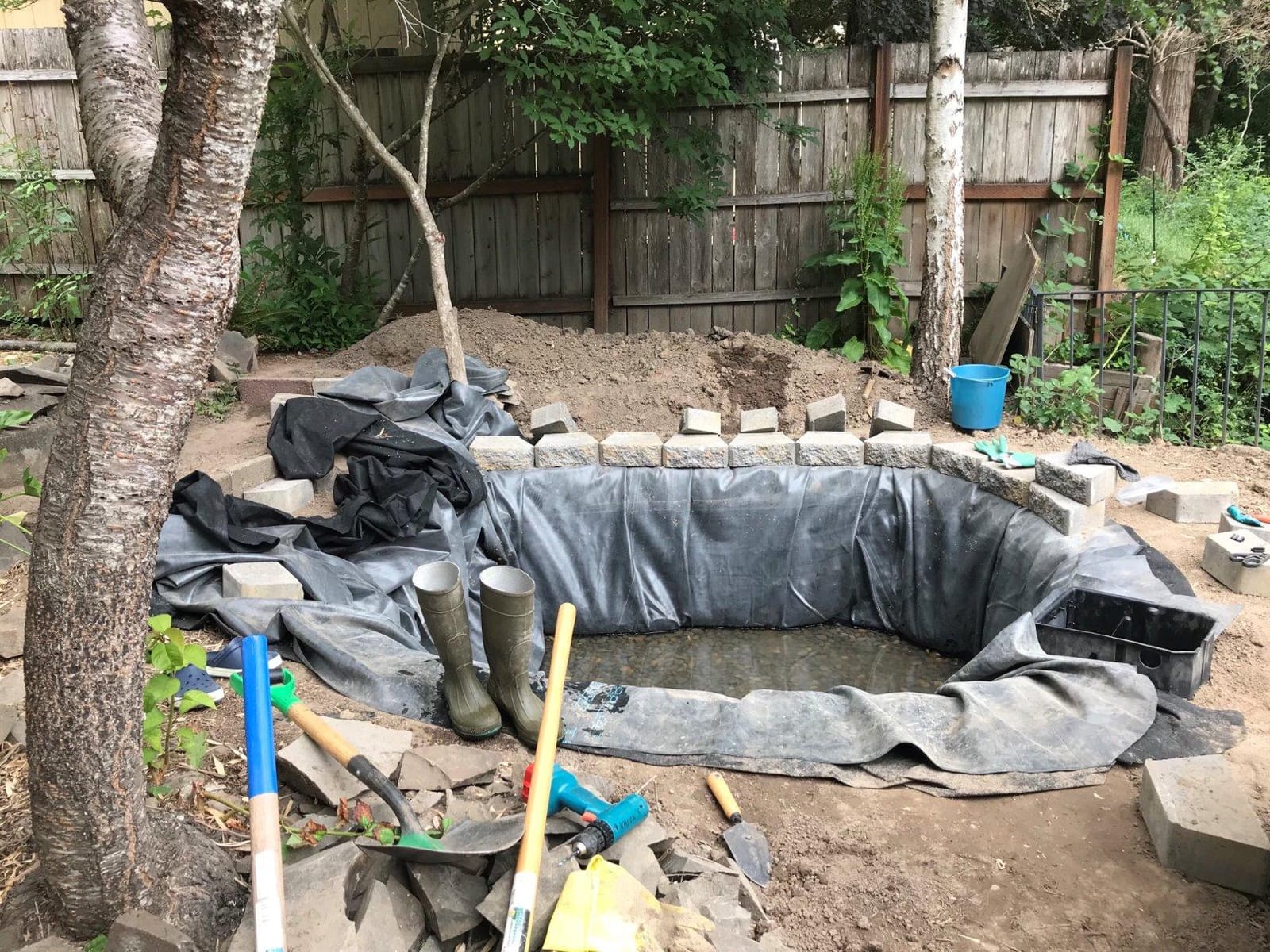 Simply Ponds 2100 GPH Water Garden Koi Pond Kit 10 x 15 Ft EPDM Liner customer photo 2
