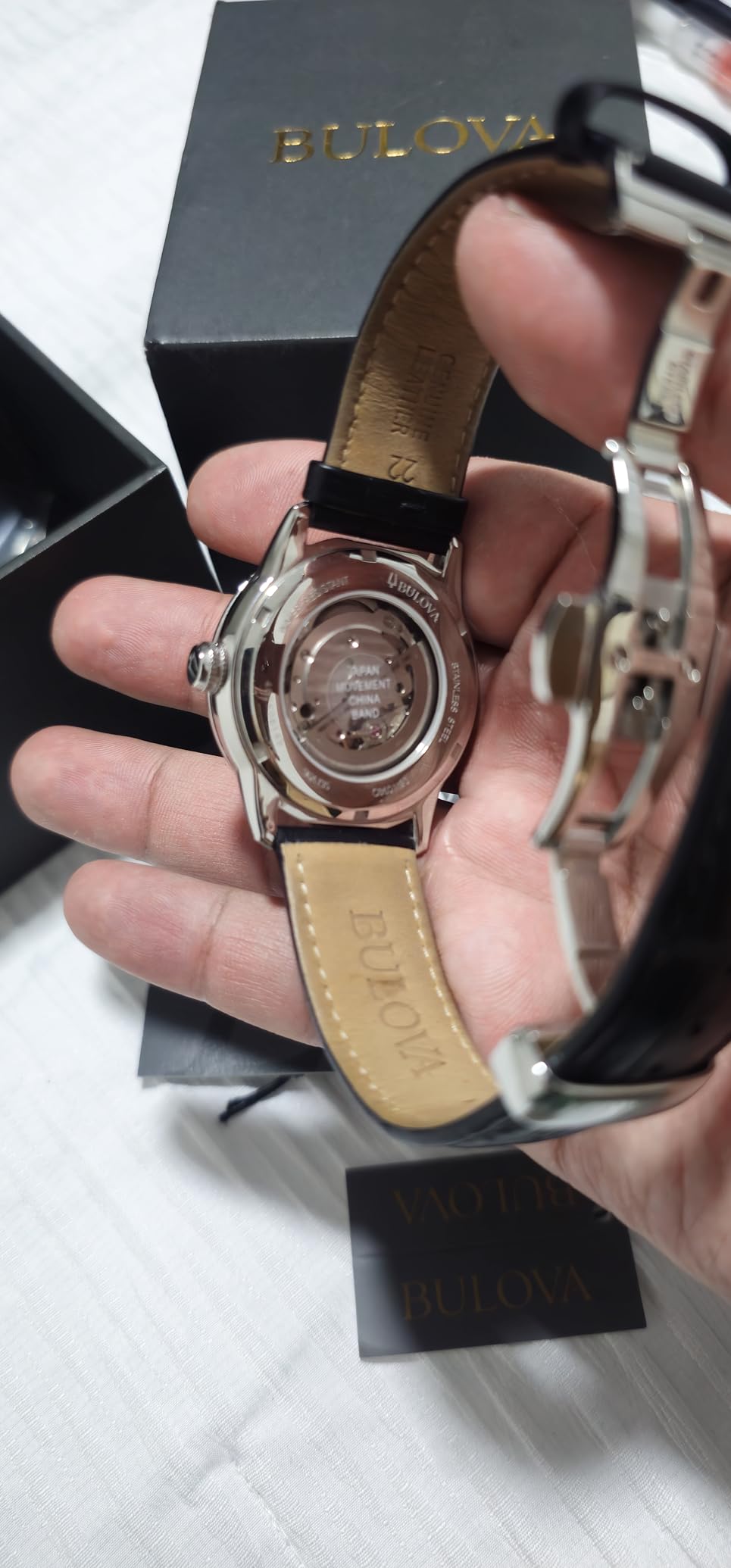 Bulova Men's Classic Sutton 4-Hand Automatic Watch, 24-Hour Sub Dial, Open Aperture, Self-Winding, Exhibition Caseback, Double Curved Mineral Crystal, Luminous Hands, 42mm customer photo 2