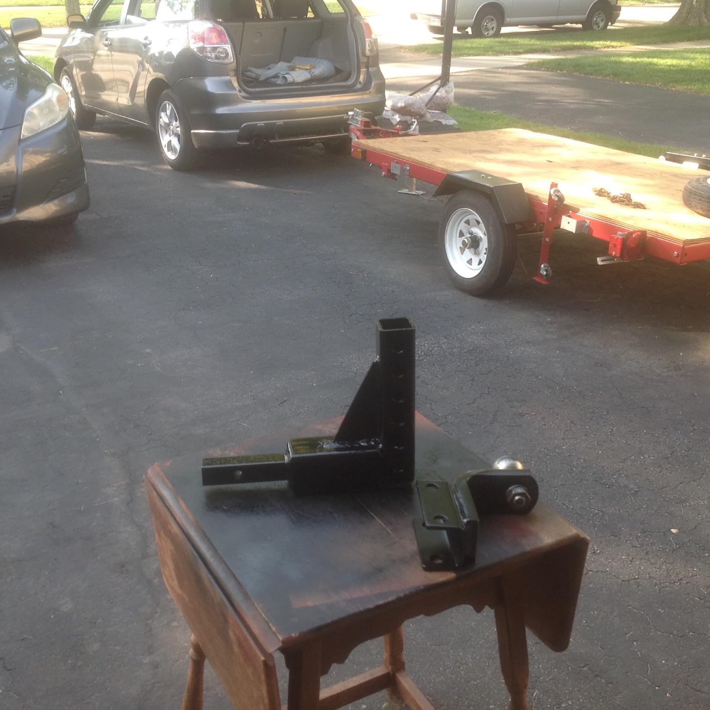 MaxxHaul Adjustable Ball Mount, 5,000 lb Towing Capacity with 8‑Position Height Adjustment, Fits 2