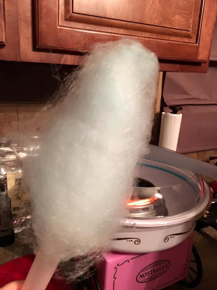 Nostalgia PCM305 Vintage Hard and Sugar Free Candies Countertop Original Cotton Candy Maker, Includes 2 Reusable Cones And Scoop – Pink customer photo 1