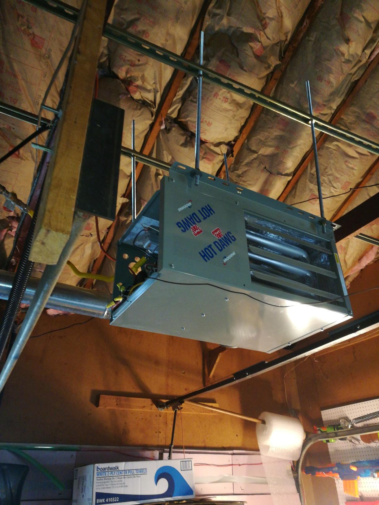 Modine HD45AS0111Natural Gas Hot Dawg Garage Heater 45,000 BTU with 80-Percent Efficiency Grey customer photo 2