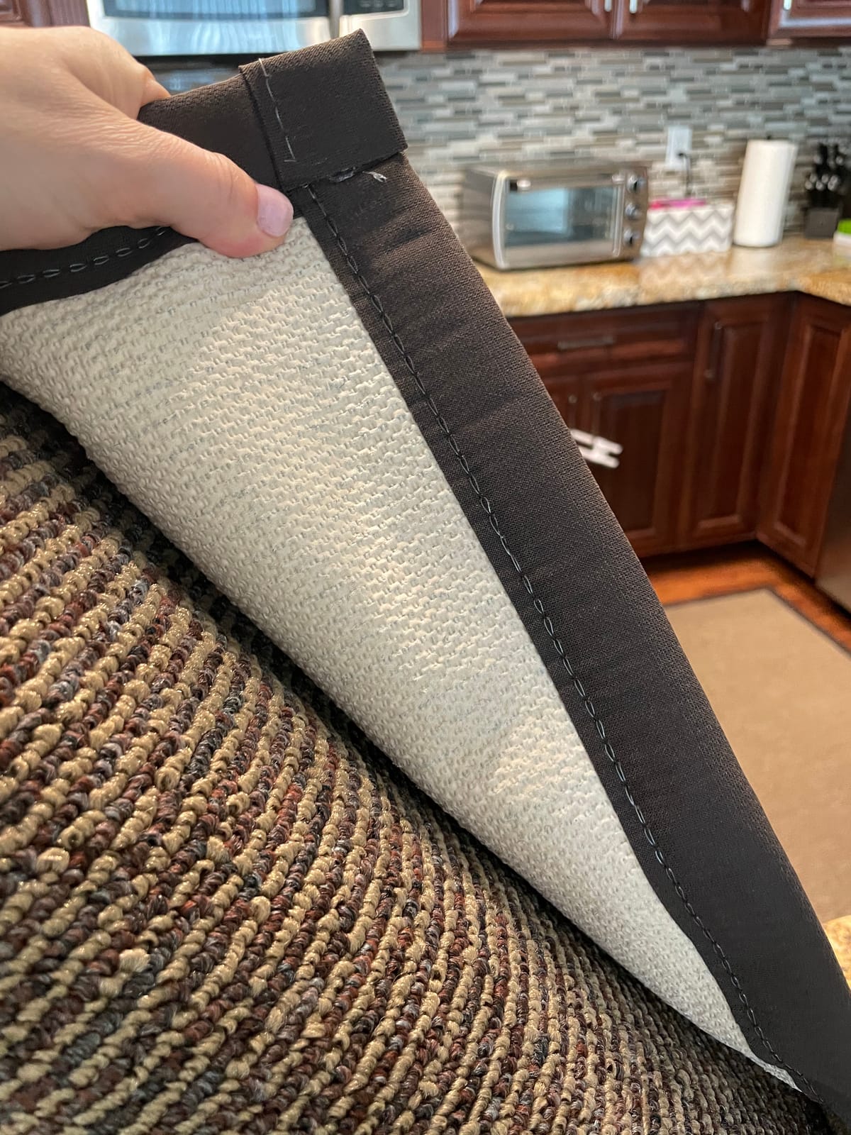iCustomRug Synthetic Sisal Area Rug, Softer Than Natural Sisal Rug, Stain Resistant & Easy to Clean in Black 6ft x 8ft customer photo 1