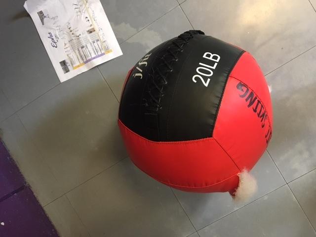 JFit Wall Ball – Premium Soft Weighted Exercise Ball for Strength, Conditioning, Gym & Home Workouts, 4-30 LB customer photo 2
