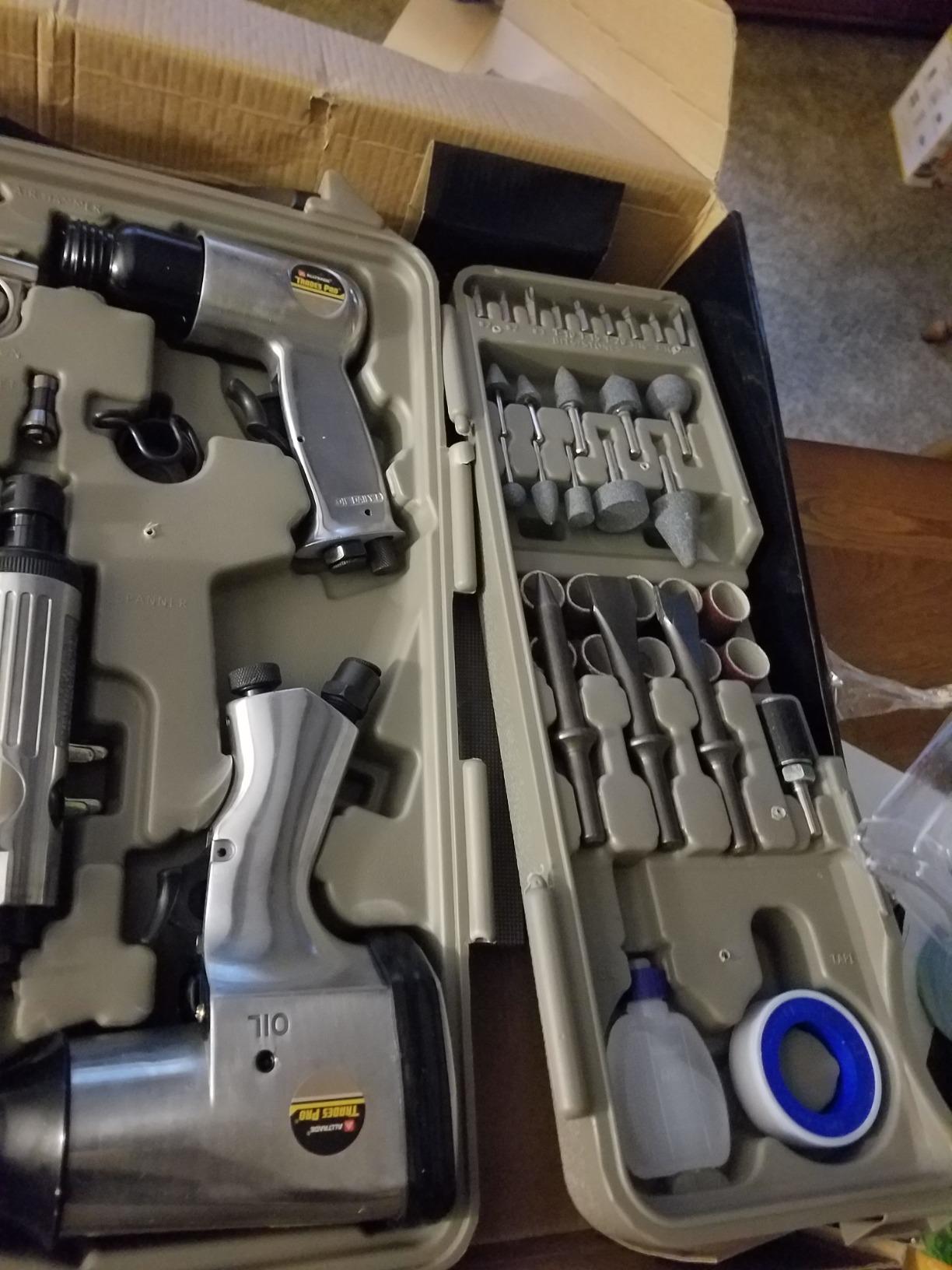 Trades Pro Air Tool and Accessories Kit, 71 Piece, Impact Wrench, Air Ratchet, Die Grinder, Aire Hammer, Hose Fittings, Storage Case - 836668 customer photo 2