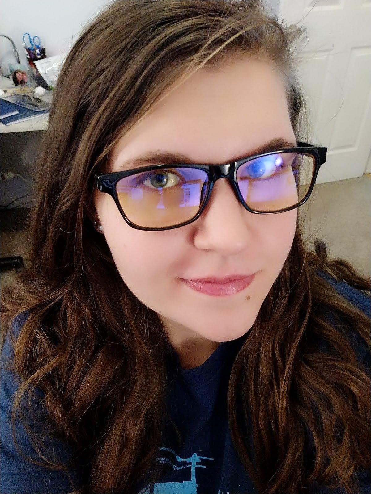 Gamma Ray Computer Blue Light Blocking Gaming Glasses w/Amber Tint and Anti Glare UV Digital Eyestrain customer photo 2