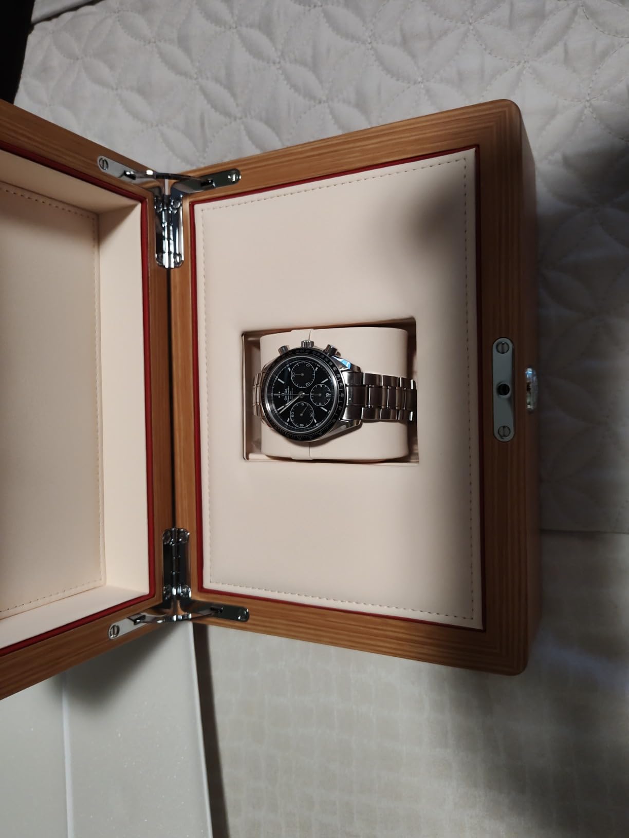 Omega Speedmaster Racing Automatic Chronograph Black Dial Stainless Steel Mens Watch 326.30.40.50.01.001 customer photo 1