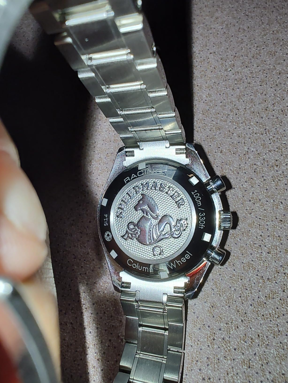 Omega Speedmaster Racing Automatic Chronograph Black Dial Stainless Steel Mens Watch 326.30.40.50.01.001 customer photo 2