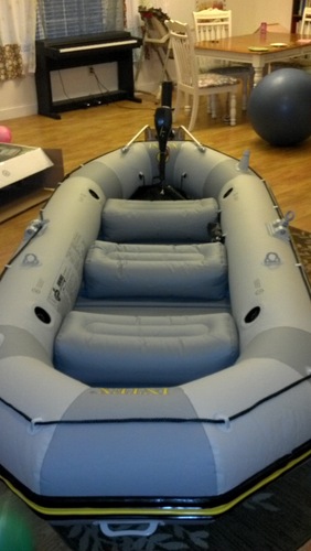 Intex Mariner Inflatable Boat Series: Includes Deluxe Boat Oars and High-Output Pump – SuperTough PVC – Wear-Resistant Keel – Removable Fishing Rod Holders – Heavy Duty Grab Handle customer photo 1