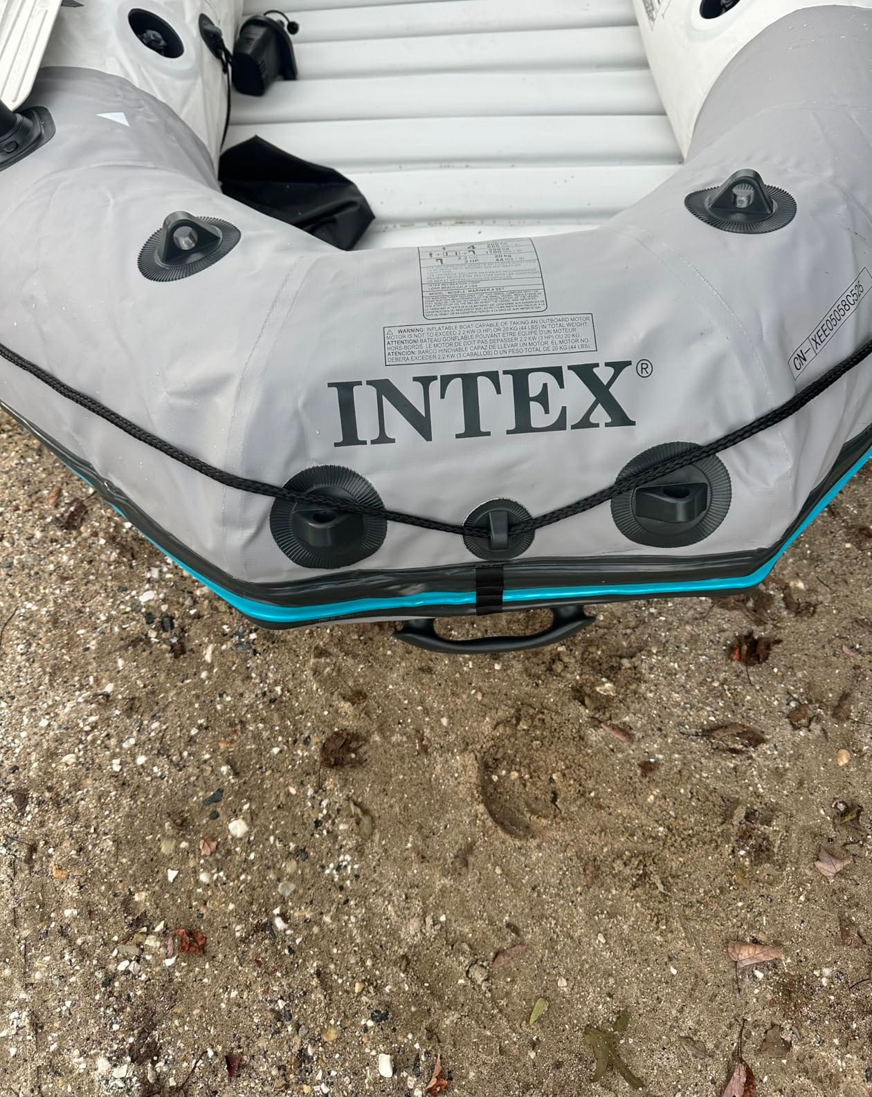 Intex Mariner Inflatable Boat Series: Includes Deluxe Boat Oars and High-Output Pump – SuperTough PVC – Wear-Resistant Keel – Removable Fishing Rod Holders – Heavy Duty Grab Handle customer photo 2