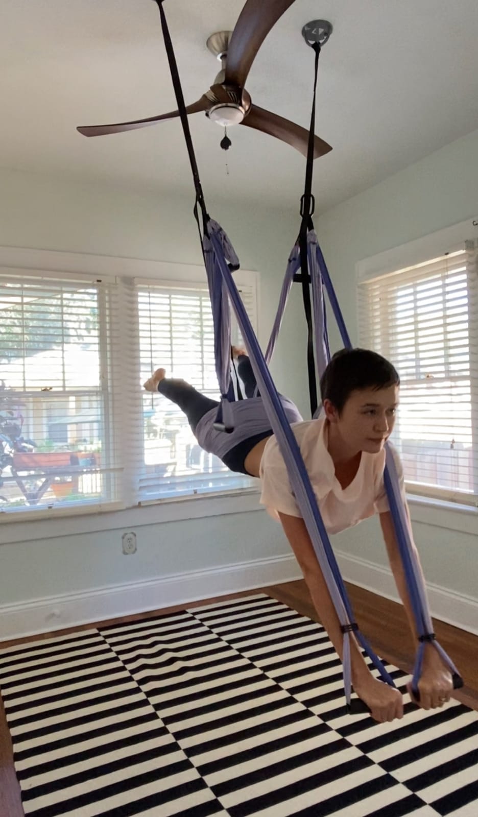 Yoga Trapeze Swing Set for Back Pain Relief & Inversion Therapy customer photo 2