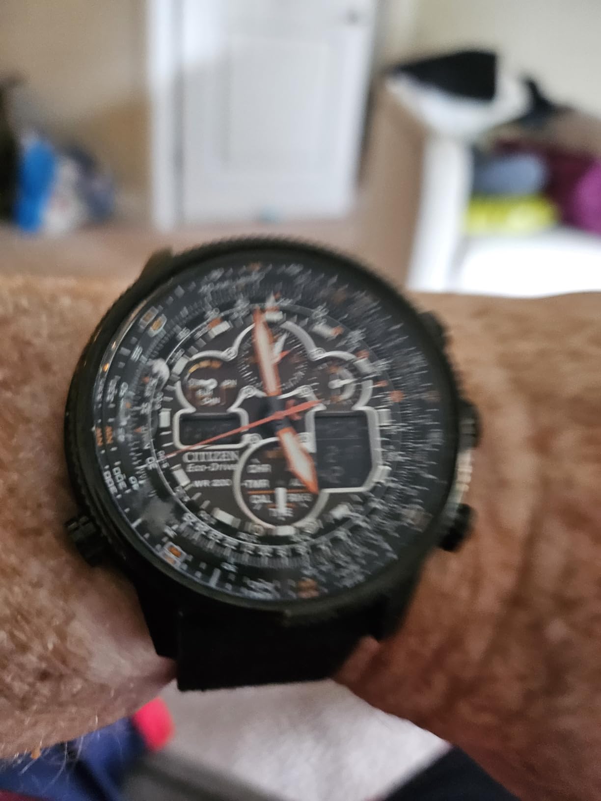 Citizen Men's Promaster Navihawk A-T Eco-Drive Pilot Watch, Atomic Timekeeping, Chronograph customer photo 2