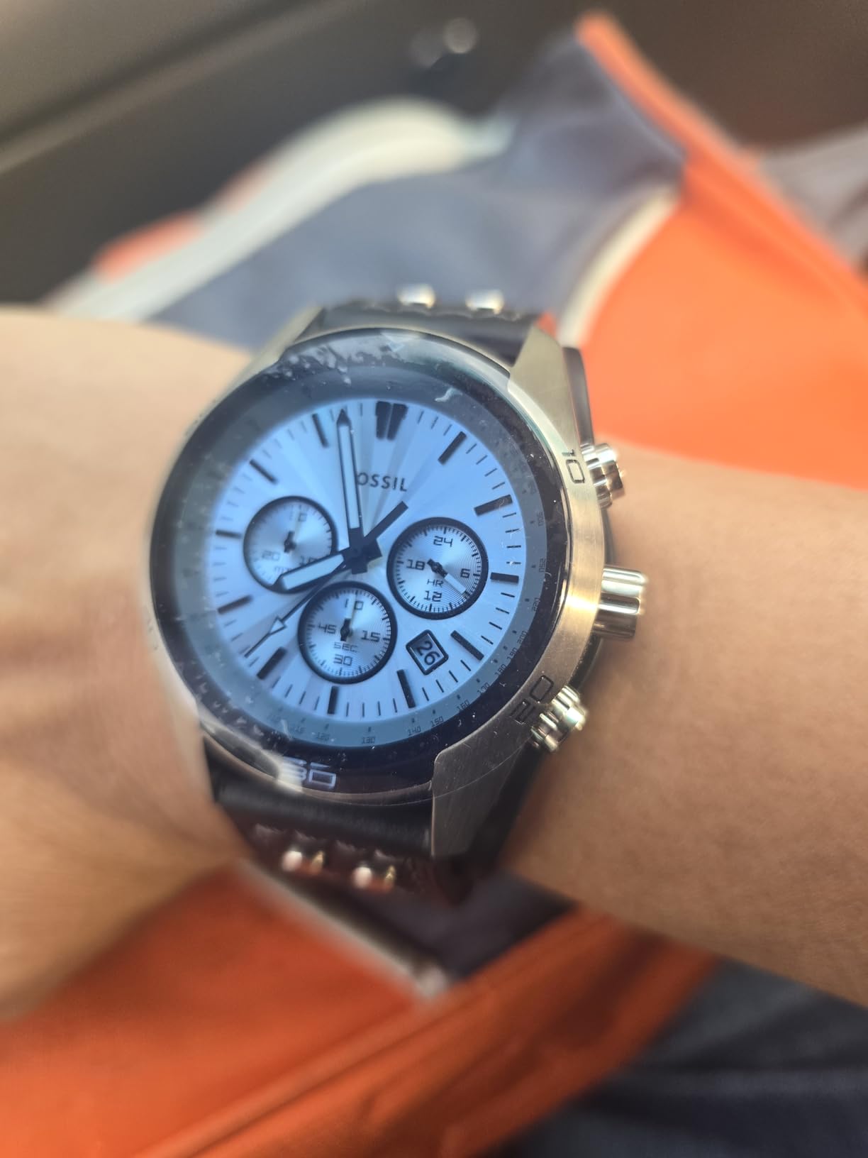 Fossil Coachman Quartz Chronograph Leather Watch for Men customer photo 2