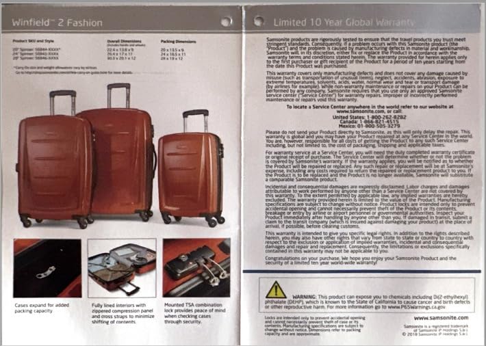 Samsonite Winfield 2 Hardside Expandable Luggage with Spinner Wheels, Checked-Medium 24-Inch customer photo 1